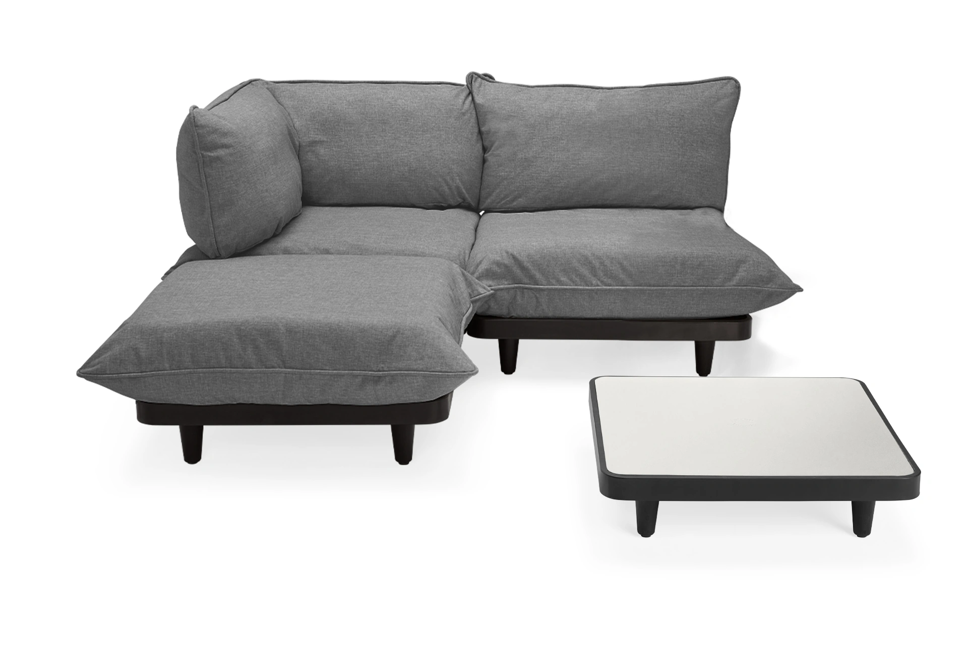 fatboy Gartensofa Paletti Set Medium Incl. L.Grey Table Rock Grey