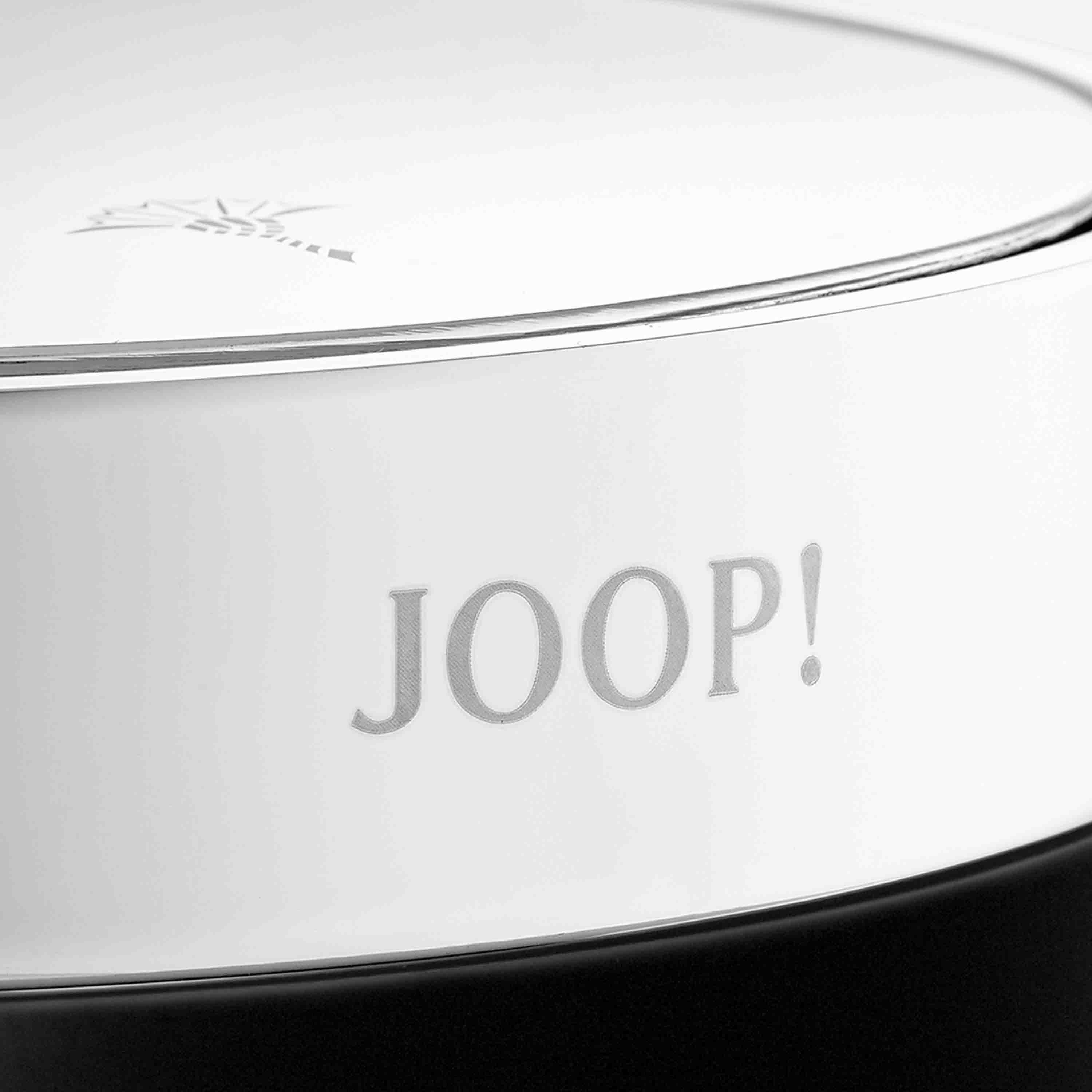 Joop! Badeimer Chromeline mit Schwingdeckel Chrom Schwarz