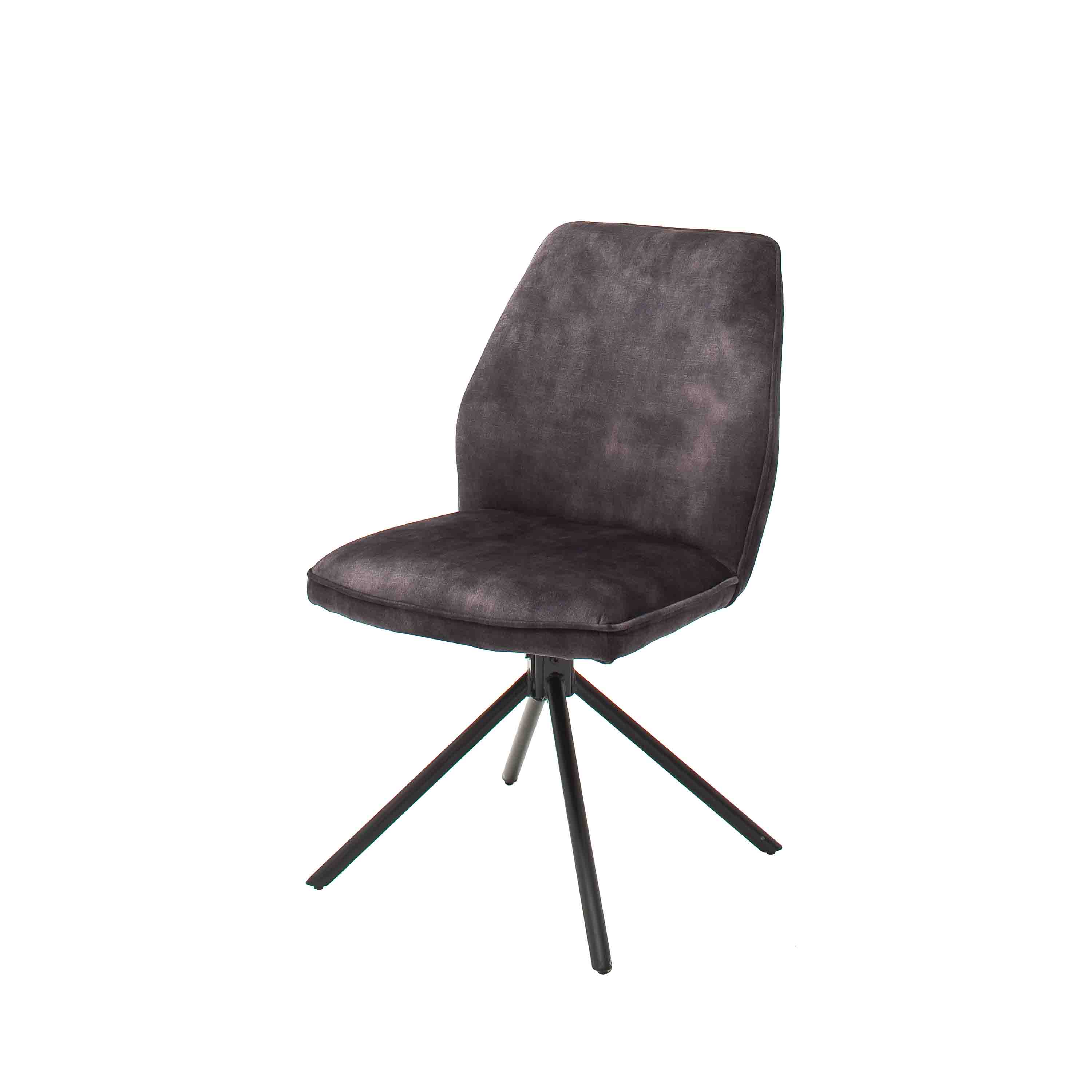 MCA Furniture 4-Fuß-Stuhl Ottawa 2er-Set Anthrazit