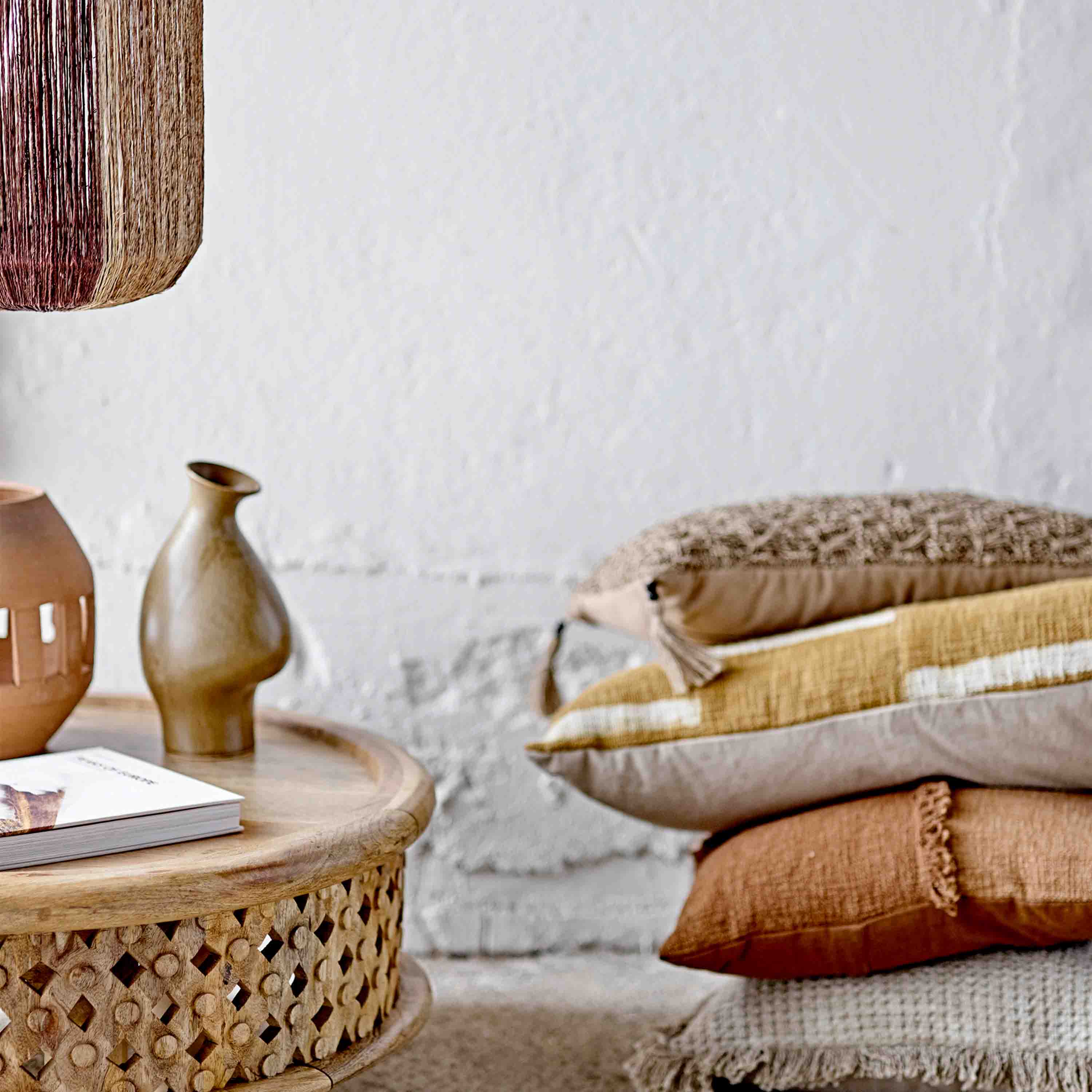 Bloomingville Kissen Lione Braun