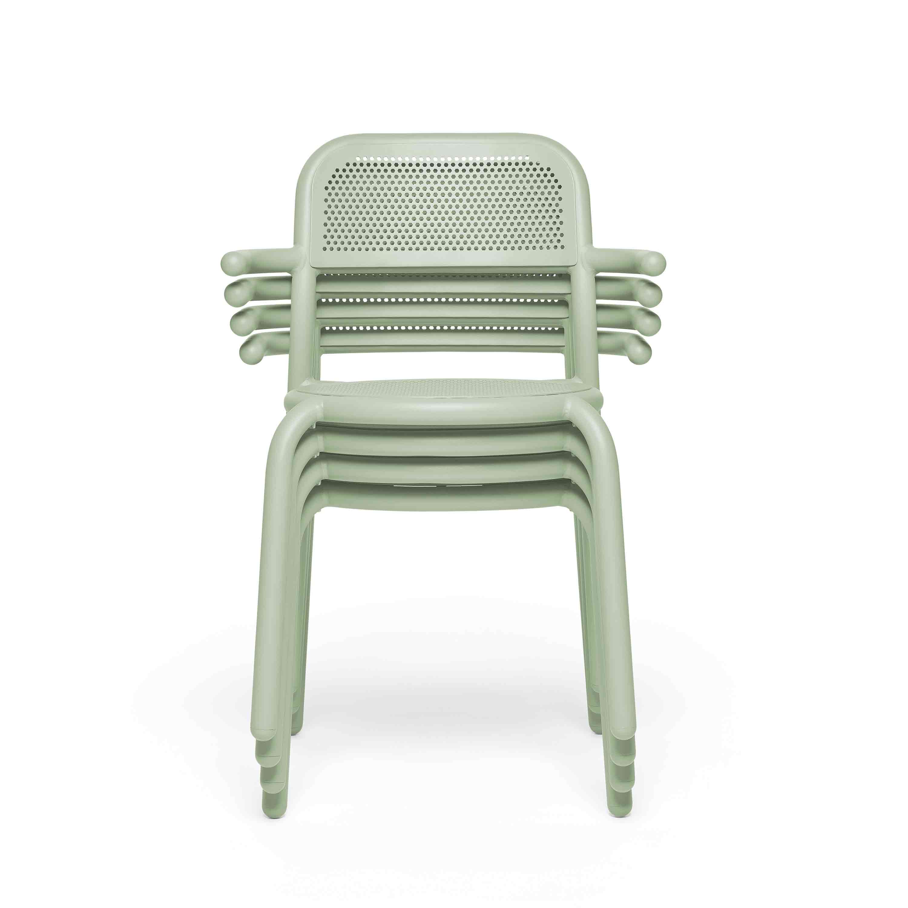 fatboy Gartenstuhl Toni Armchair 4er-Set Mist Green