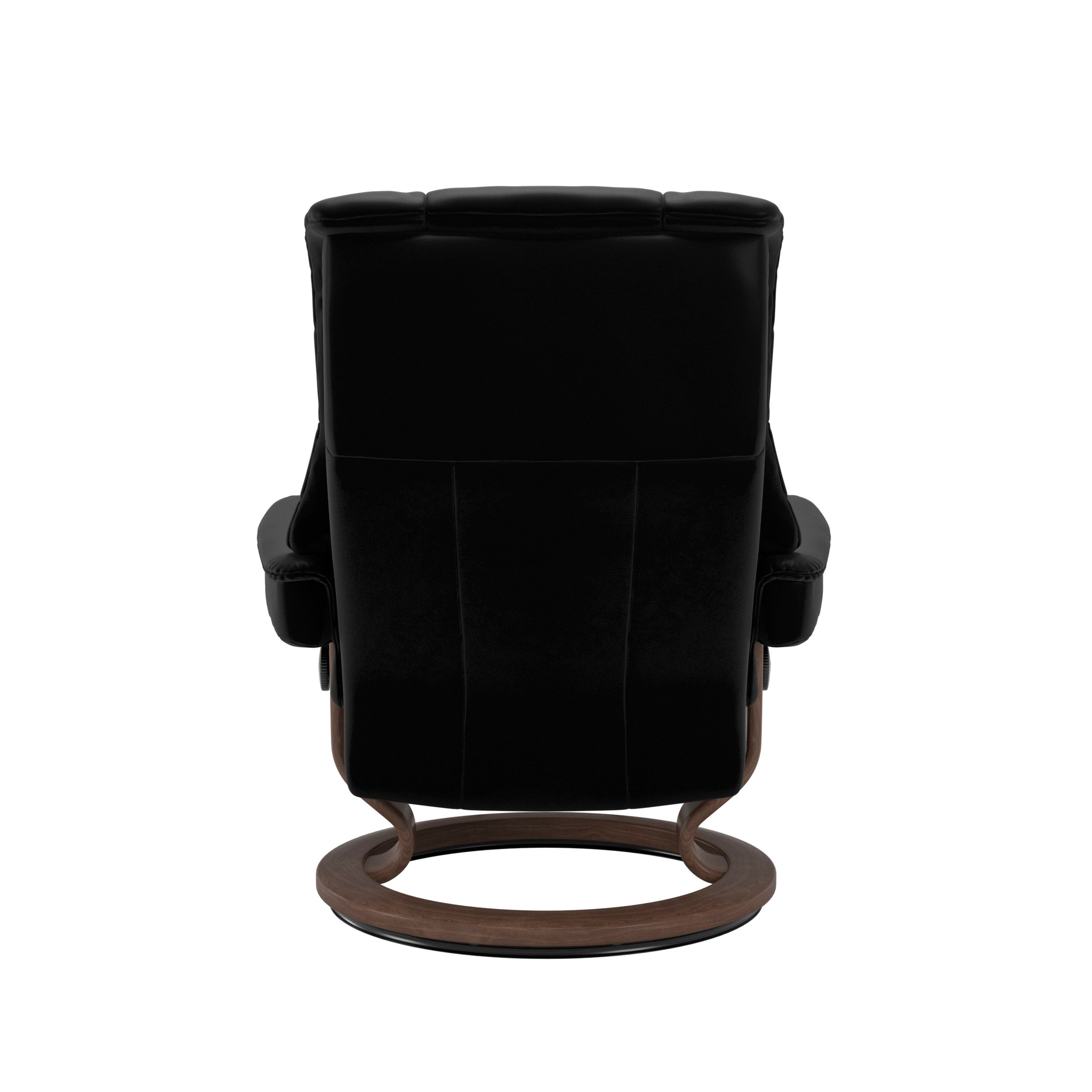 Stressless Mayfair Classic Sessel mit Hocker M Leder Batick Black Walnuss 