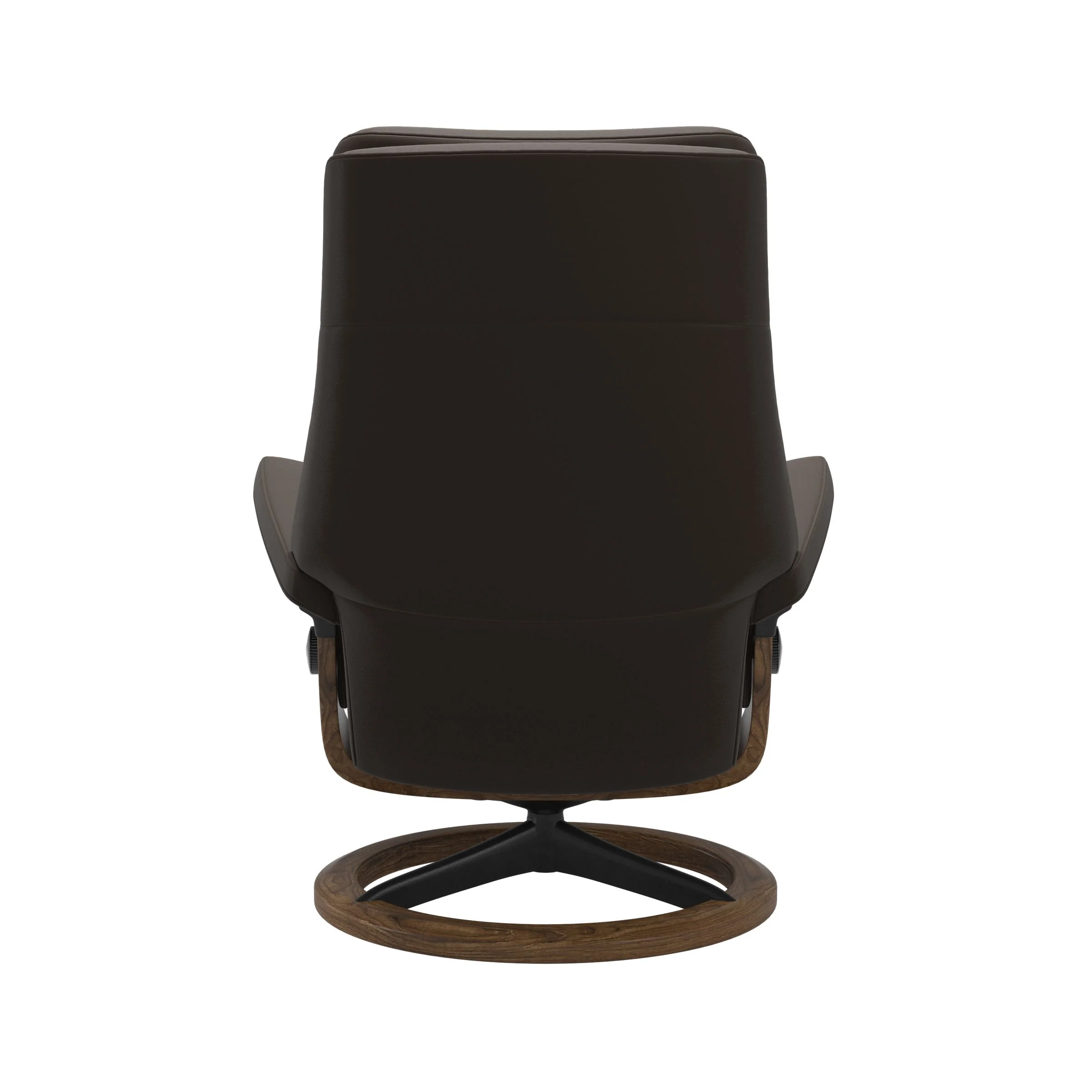 Stressless Paul Signature Sessel mit Hocker M Leder Batick Teak Mattschwarz