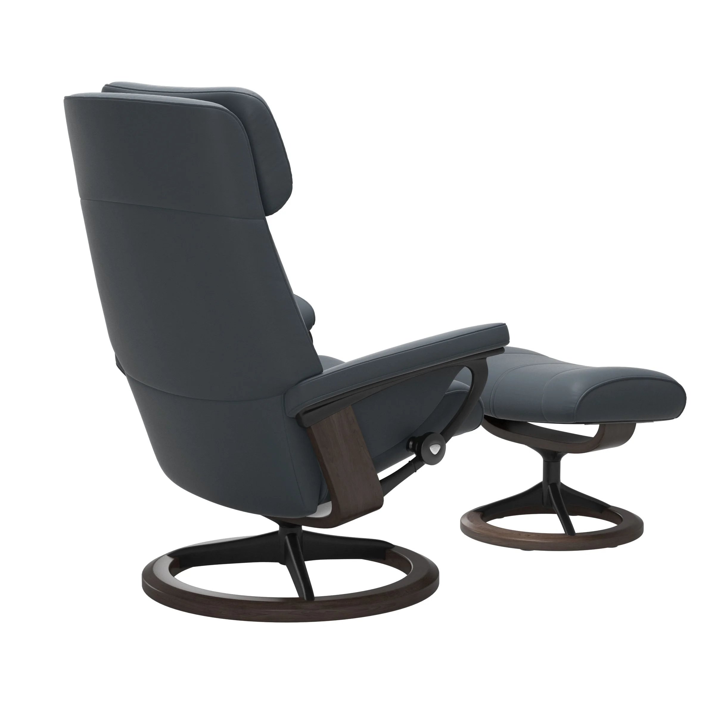 Stressless Paul Signature Sessel mit Hocker M Leder Batick Wenge Mattschwarz