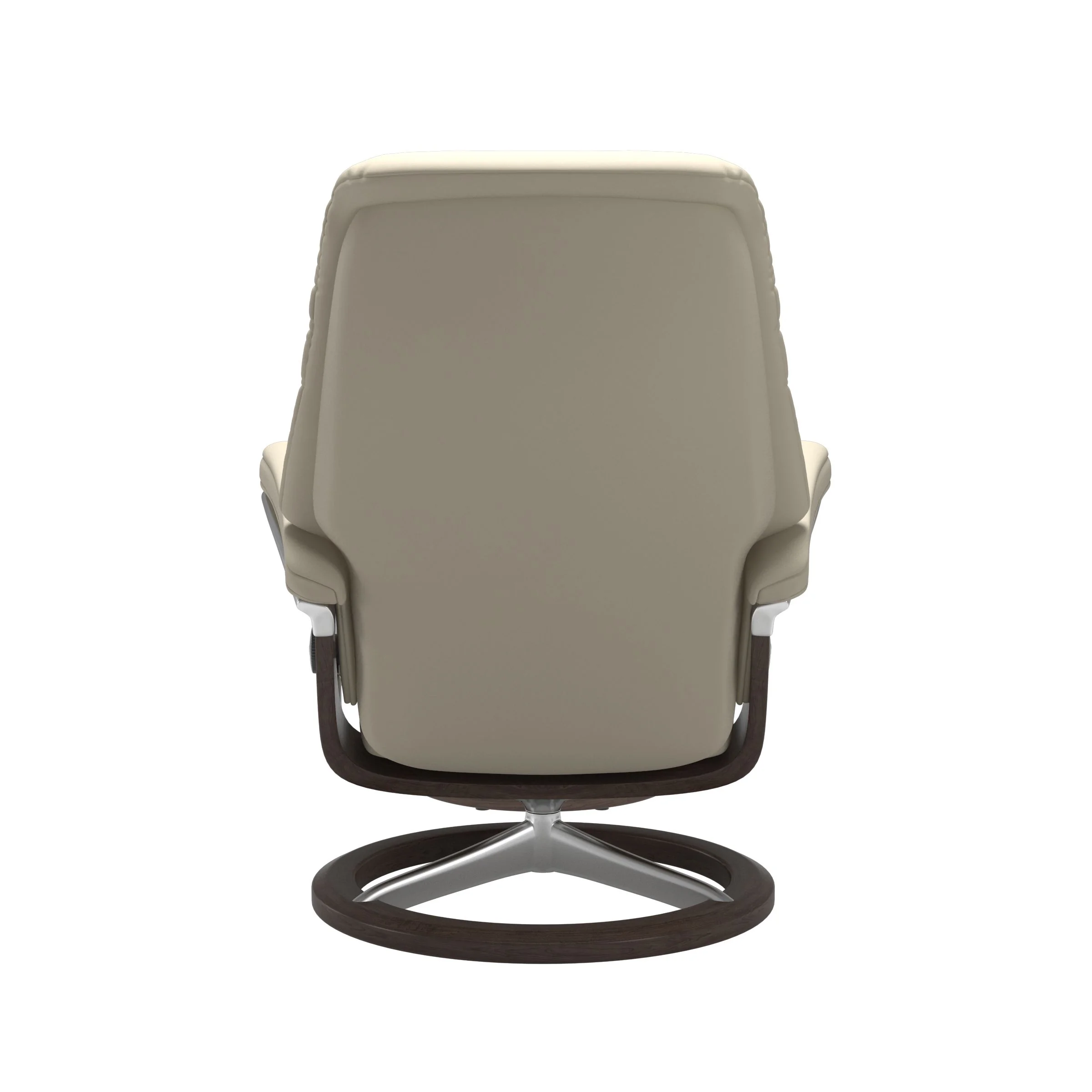 Stressless Sunrise Signature Sessel mit Hocker M Leder Batick Cream Wenge Chrom