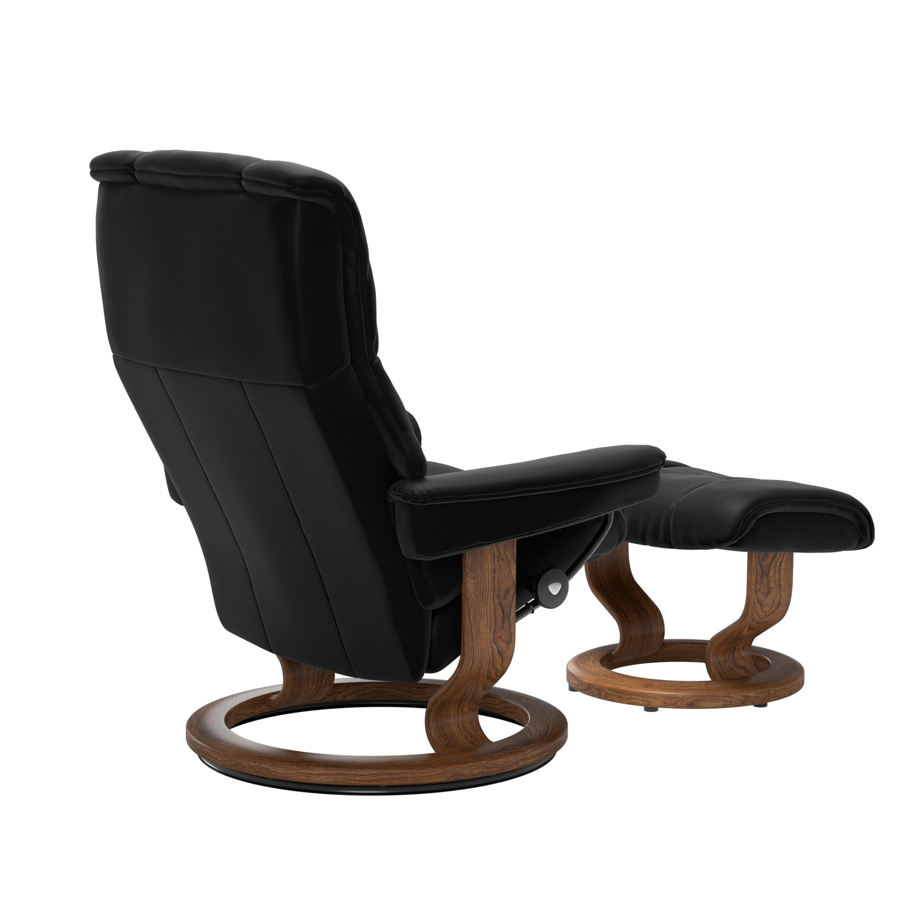 Stressless Mayfair Classic Sessel mit Hocker M Leder Paloma Black Teak 
