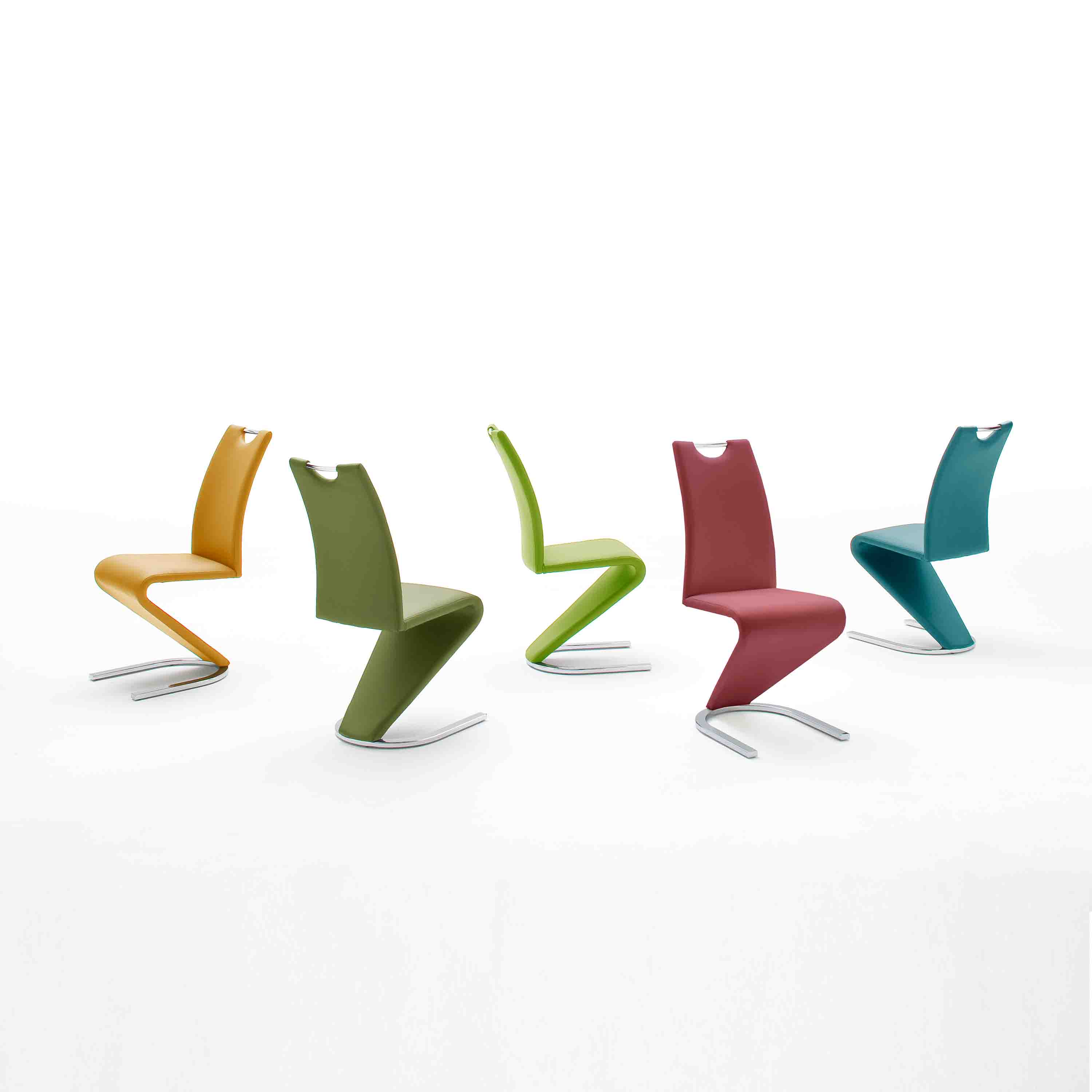 MCA Furniture Schwingstuhl Amado 2er-Set mit Griffloch Petrol