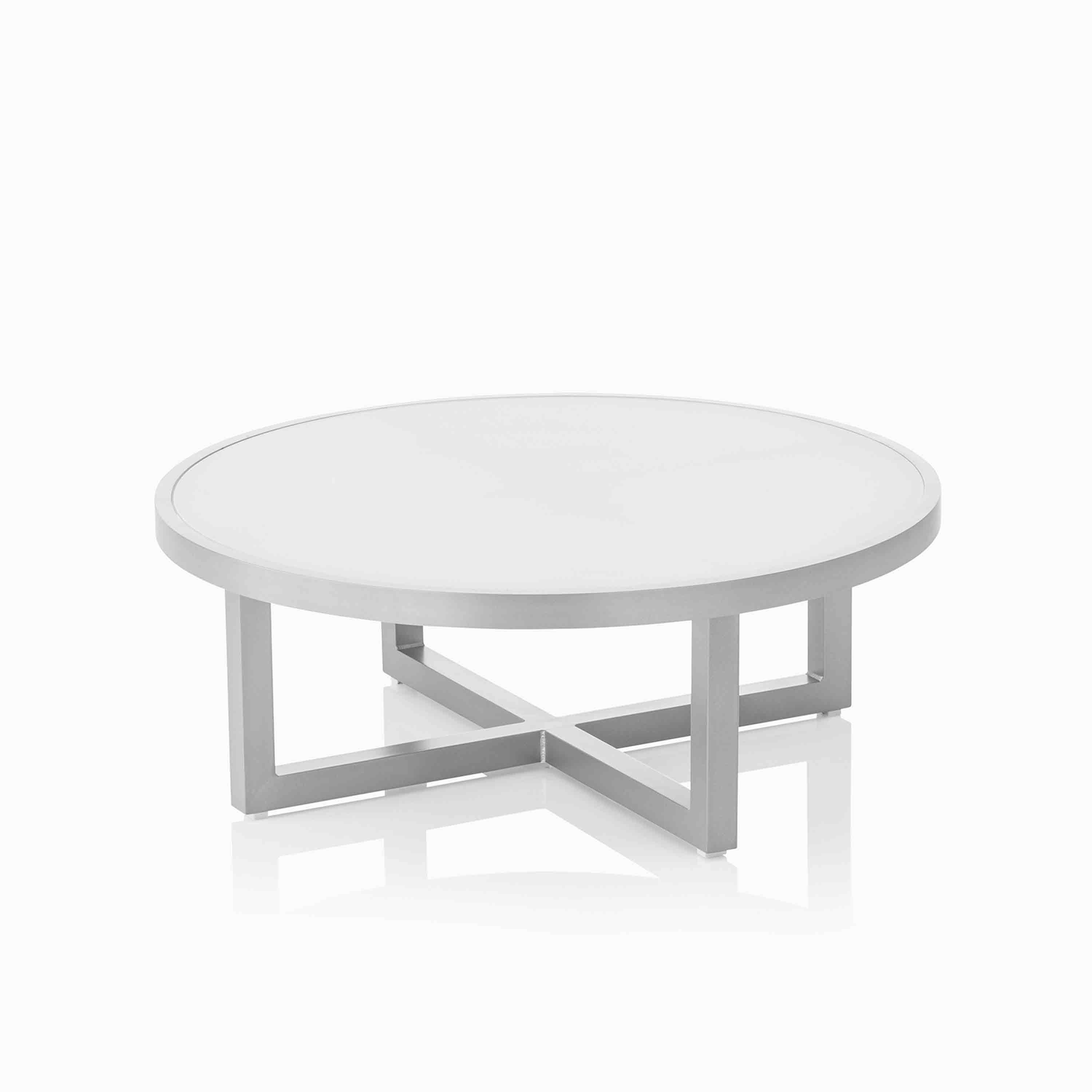 Kettler Garten-Beistelltisch Ego Lounge-Tisch Ø ca. 92 cm Silber