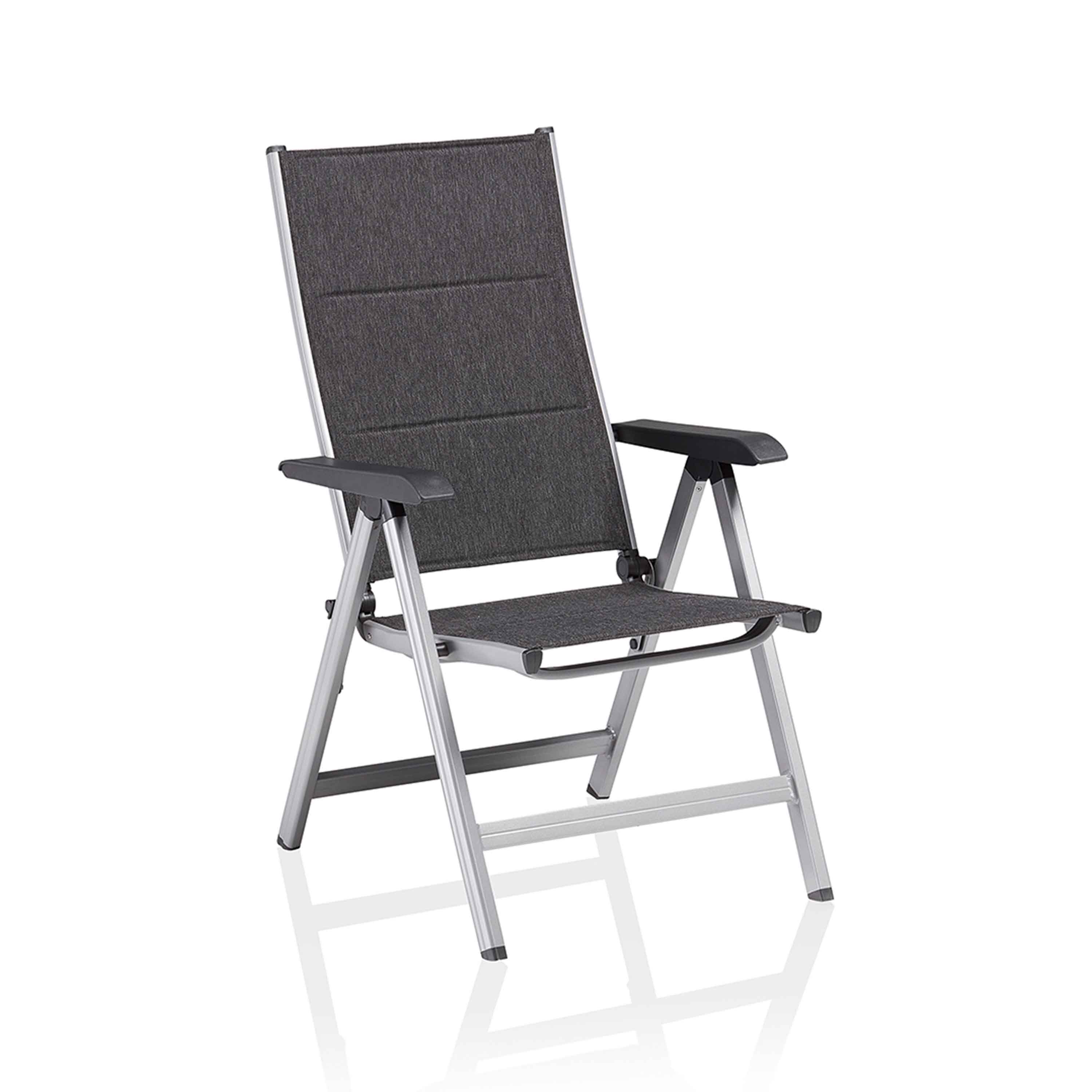 Kettler Gartensessel Basic Plus Padded Multipositionssessel Silber/Anthrazit Kettler Gartensessel Basic Plus Padded Multipositionssessel Silber/Anthrazit