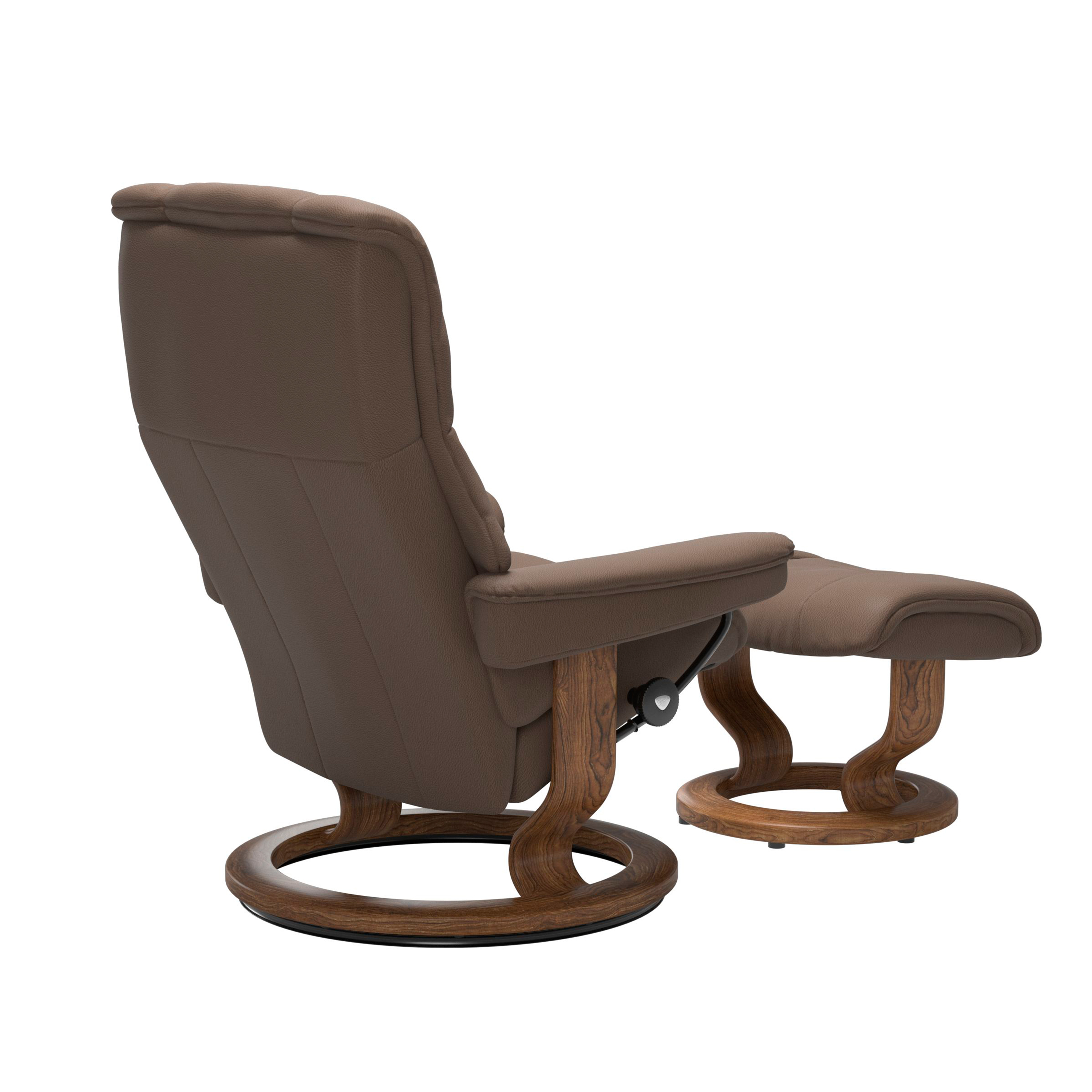 Stressless Mayfair Classic Sessel mit Hocker L Leder Batick Mole Teak 