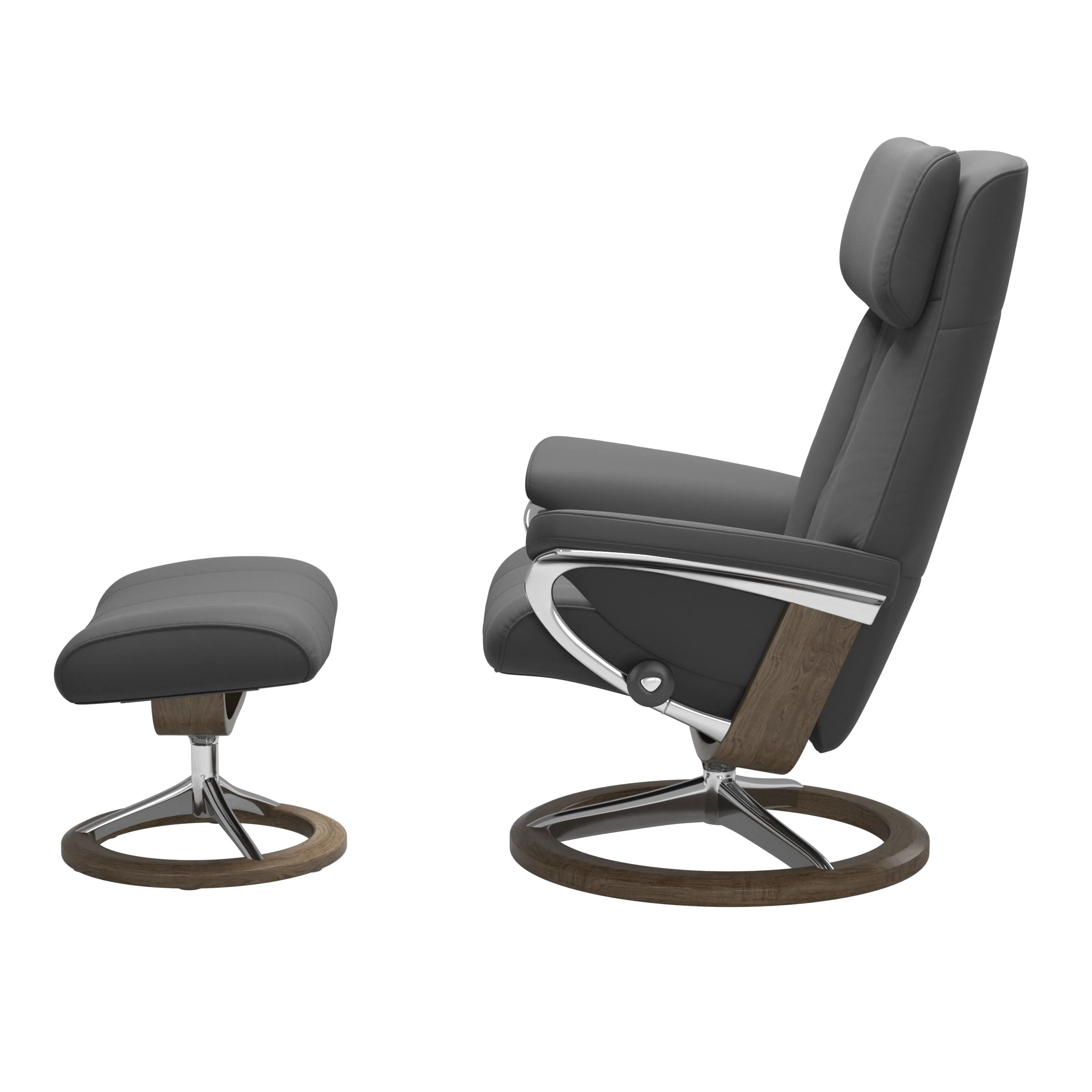 Stressless Paul Signature Sessel mit Hocker M Leder Batick Chrom