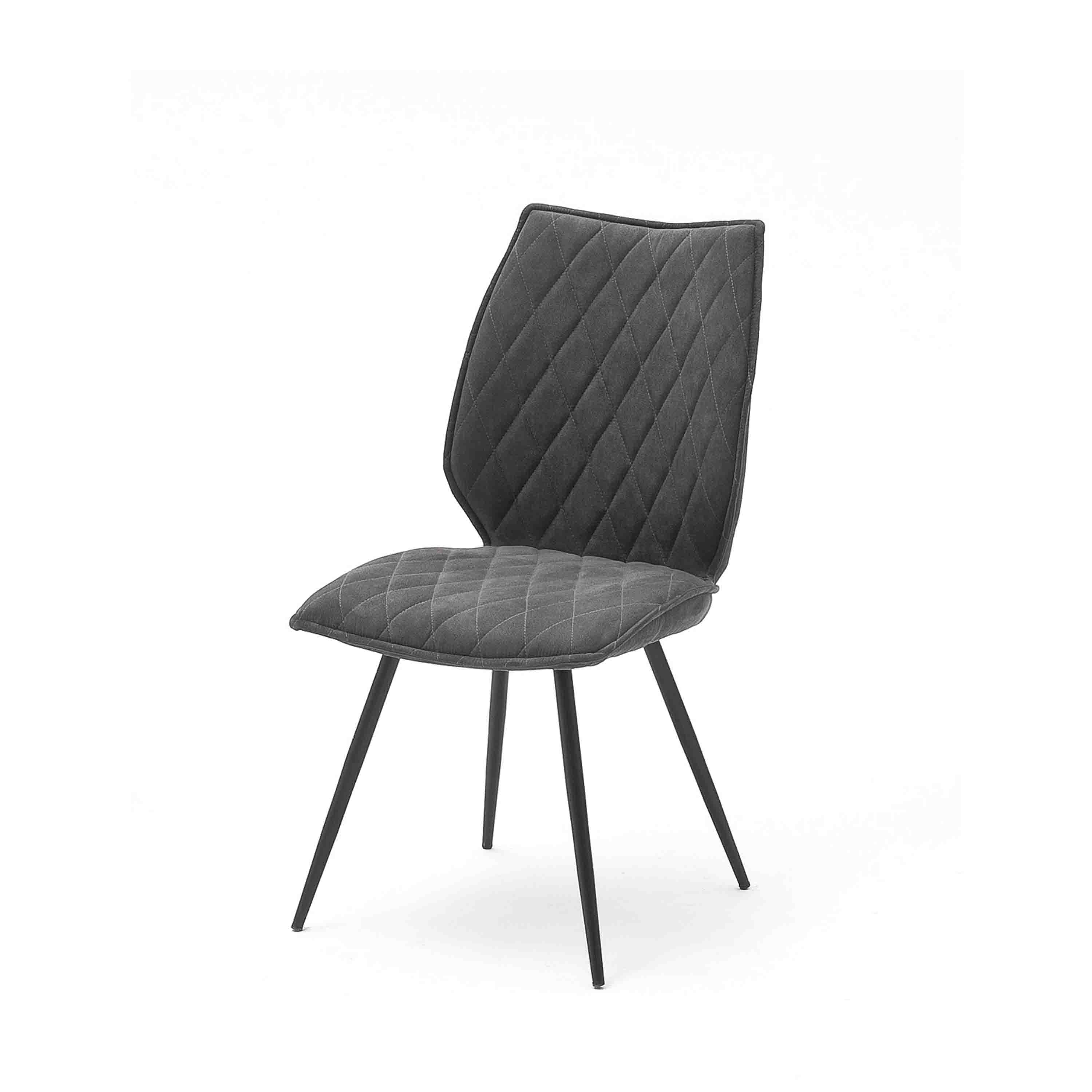 MCA Furniture 4-Fuß-Stuhl Navarra 2er-Set Anthrazit