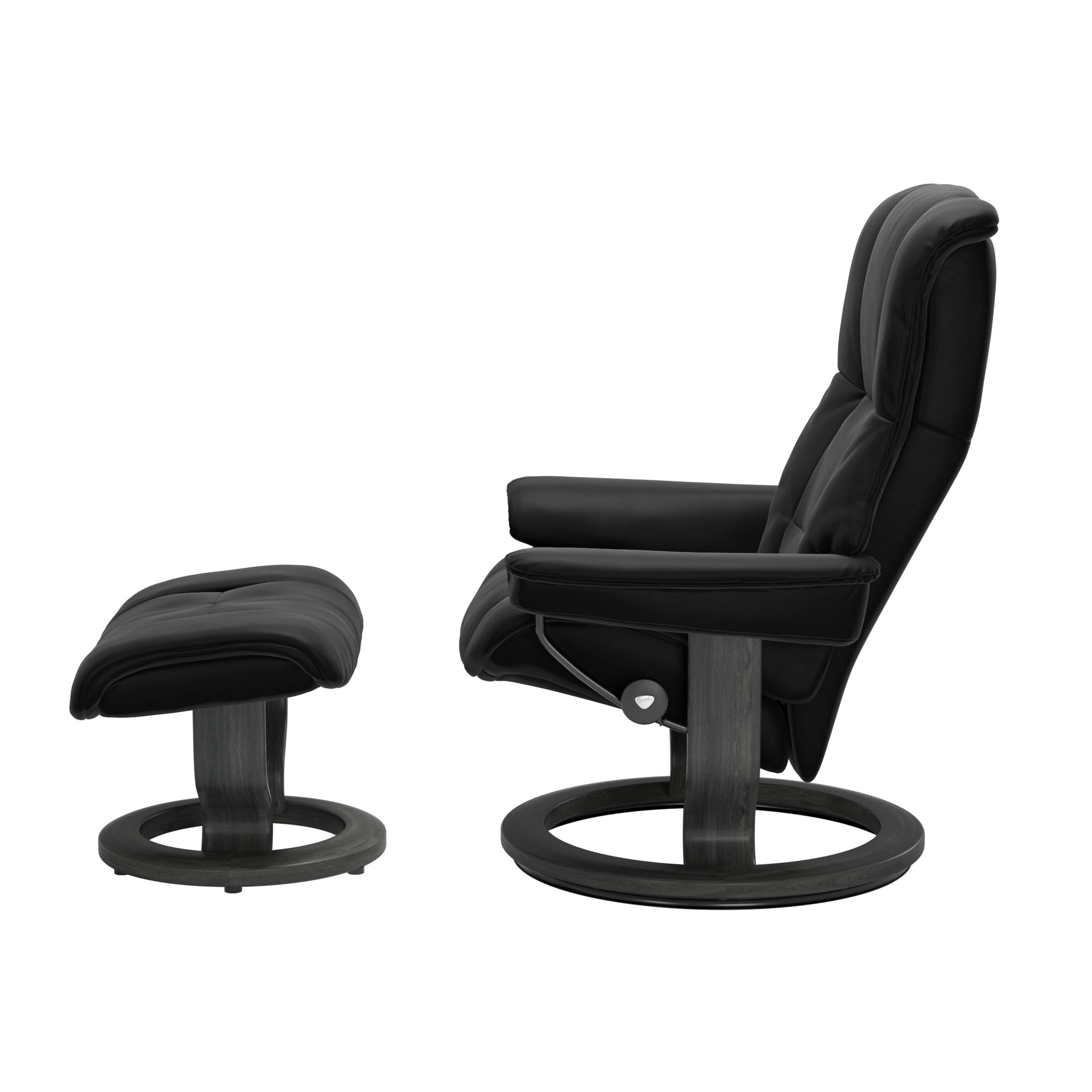 Stressless Mayfair Classic Sessel mit Hocker M Leder Paloma Black Grau 
