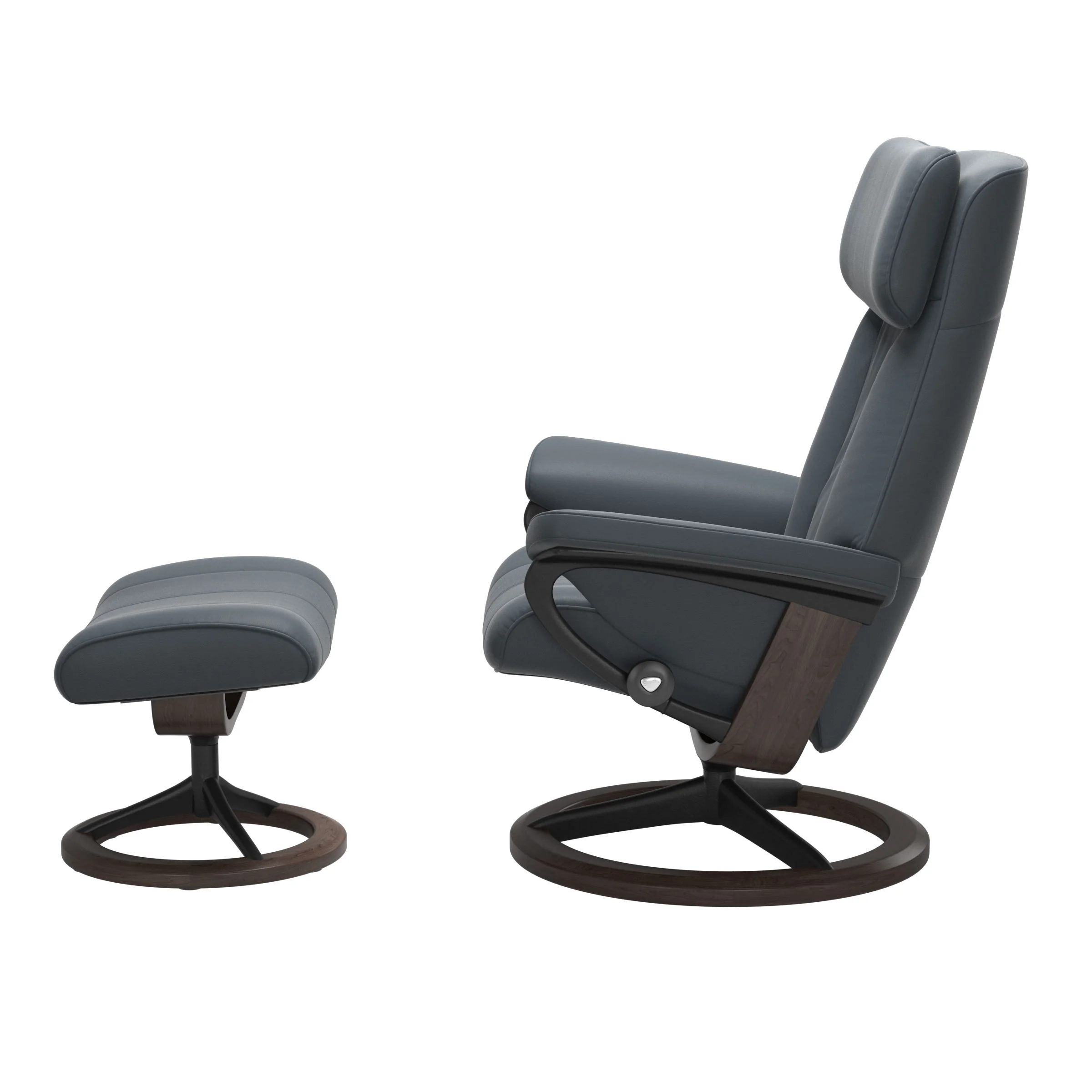 Stressless Paul Signature Sessel mit Hocker M Leder Batick Wenge Mattschwarz