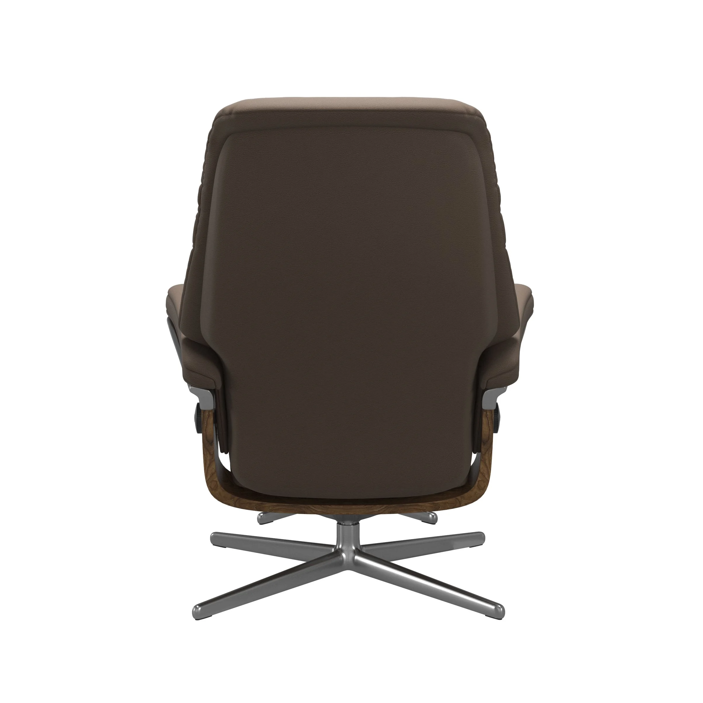 Stressless Sunrise Cross Sessel mit Hocker M Leder Batick Mole Teak Chrom