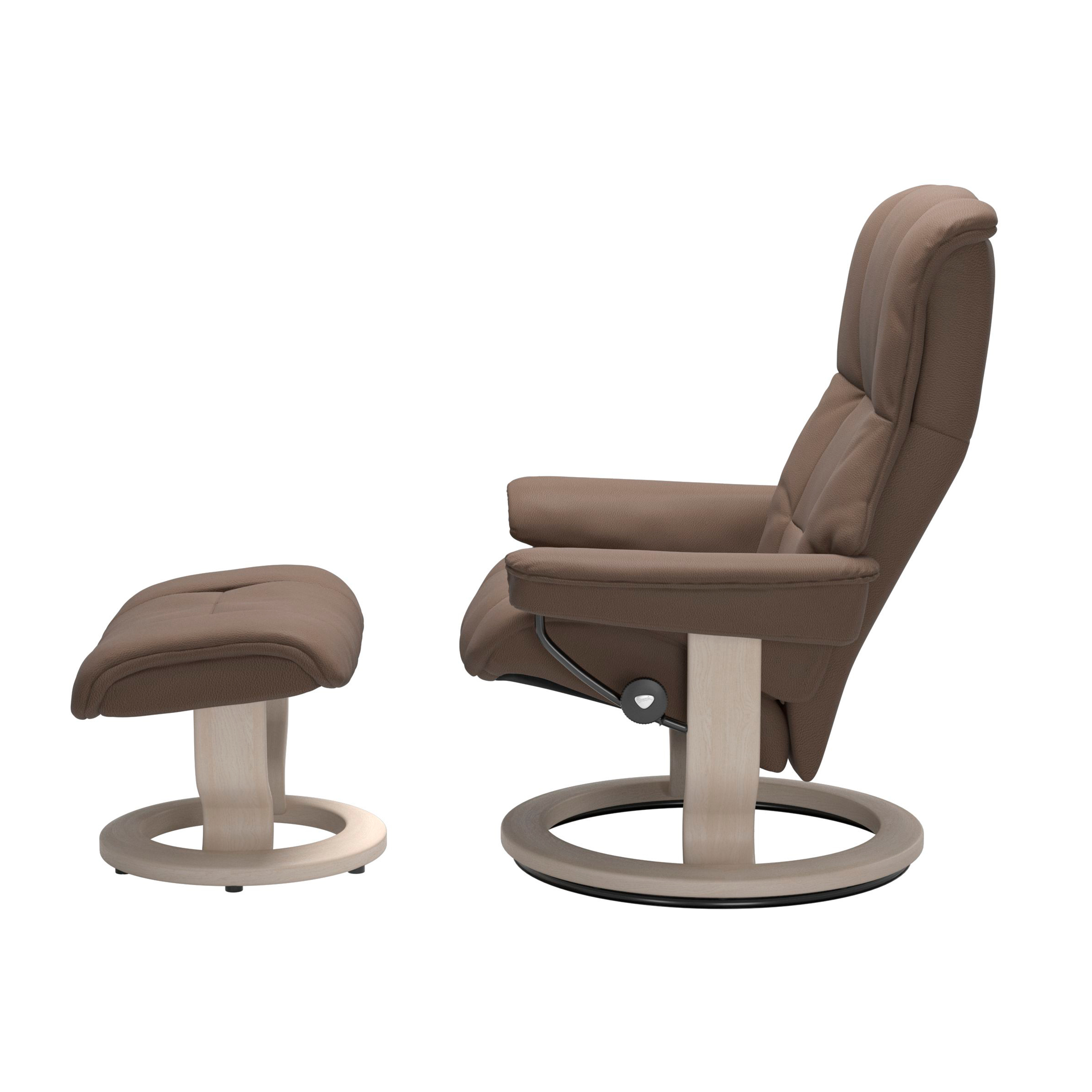 Stressless Mayfair Classic Sessel mit Hocker L Leder Batick Mole Whitewash 