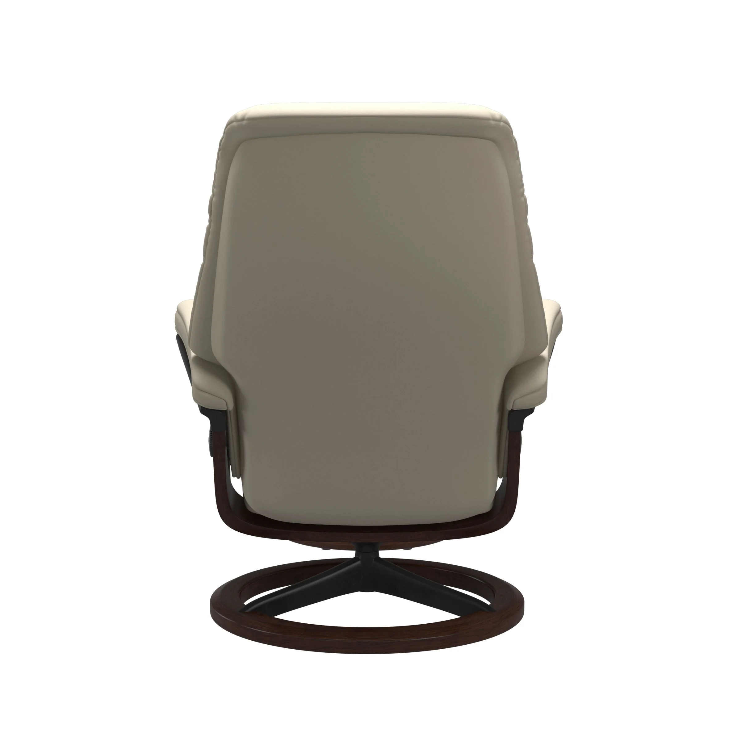 Stressless Sunrise Signature Sessel mit Hocker M Leder Batick Cream Braun Mattschwarz