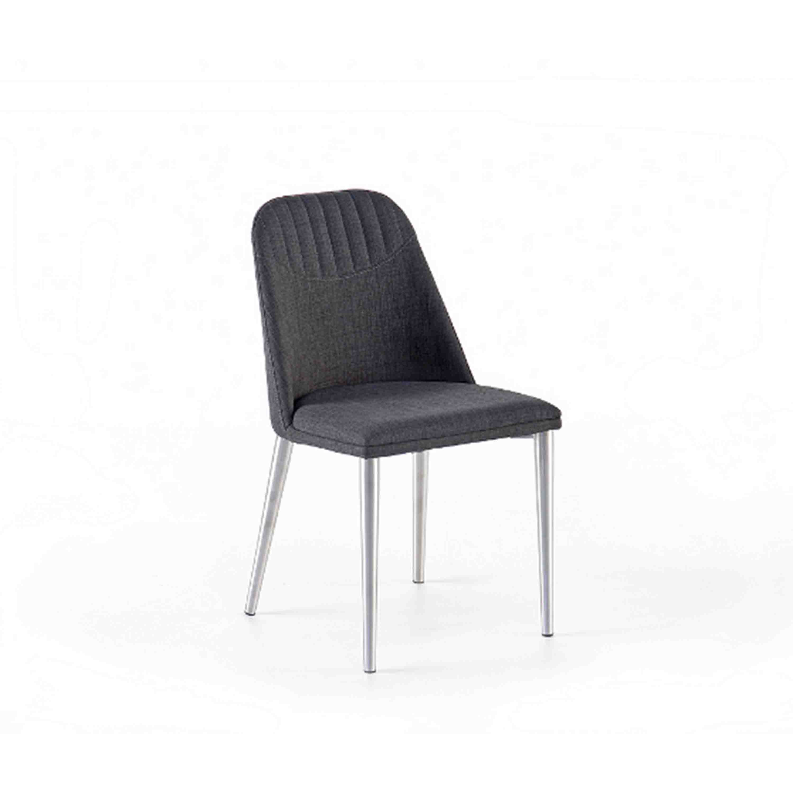 MCA Furniture 4-Fuß-Stuhl Elara 2er-Set A Rund Grau