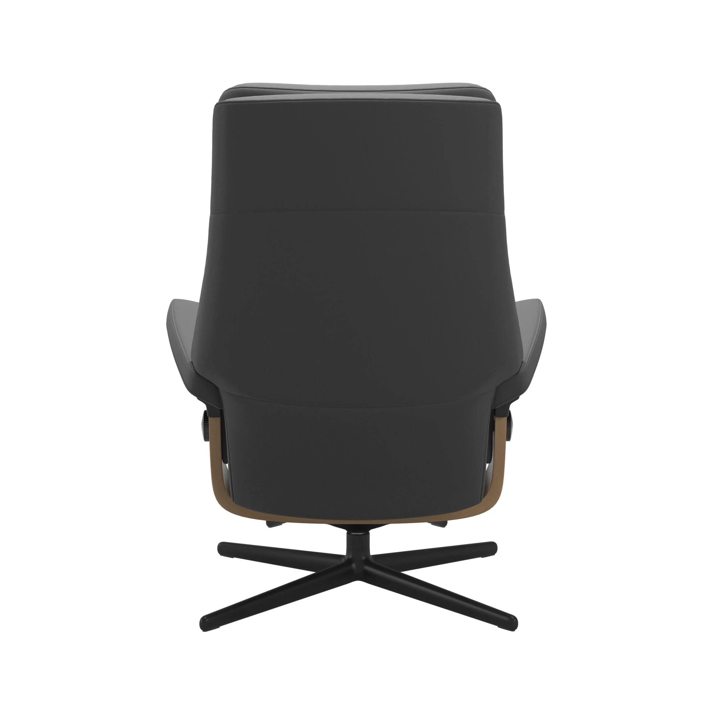 Stressless Paul Cross Sessel mit Hocker M Leder Batick Eiche Mattschwarz