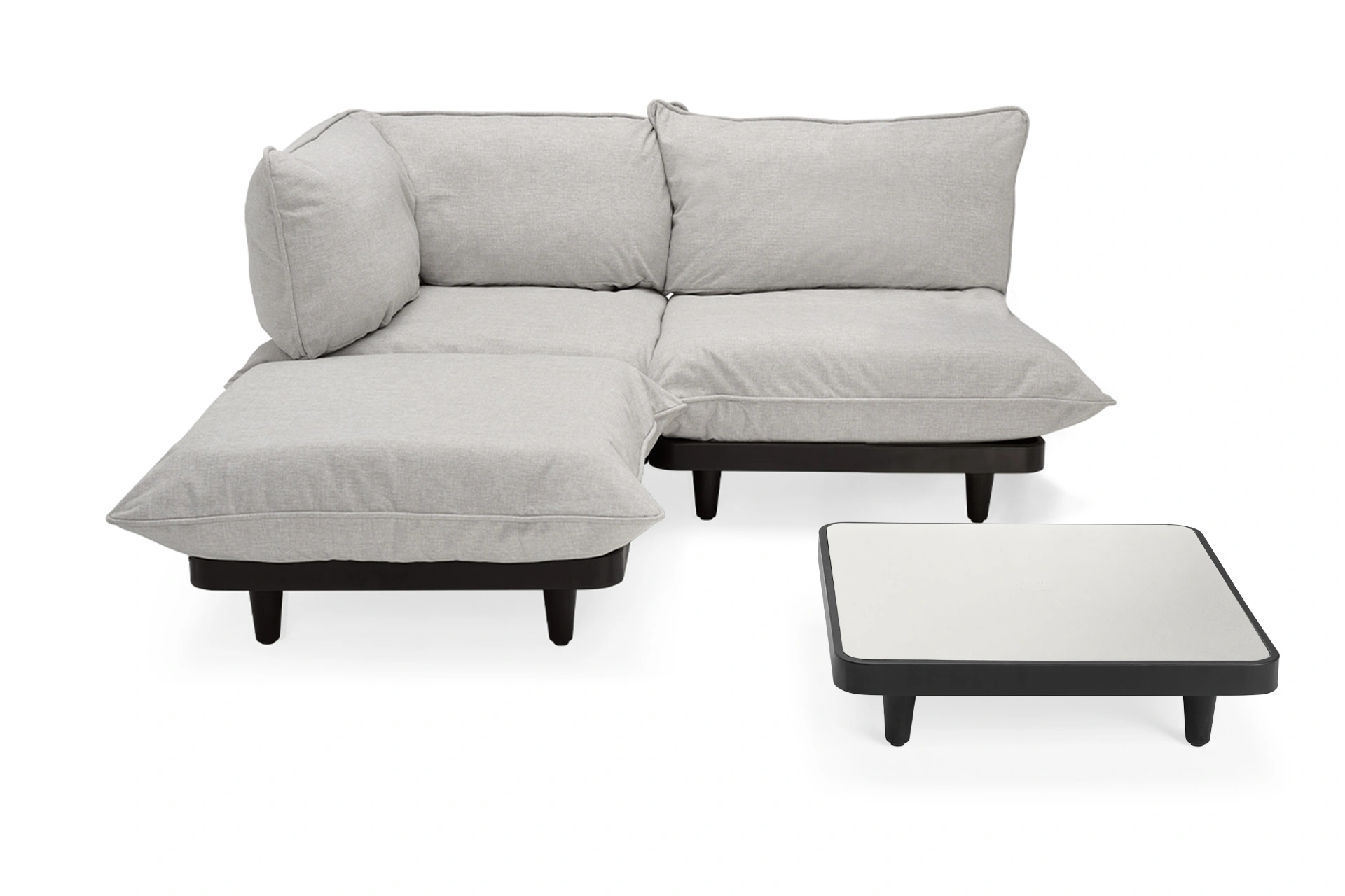 fatboy Gartensofa Paletti Set Medium Incl. L. Grey Table Mist