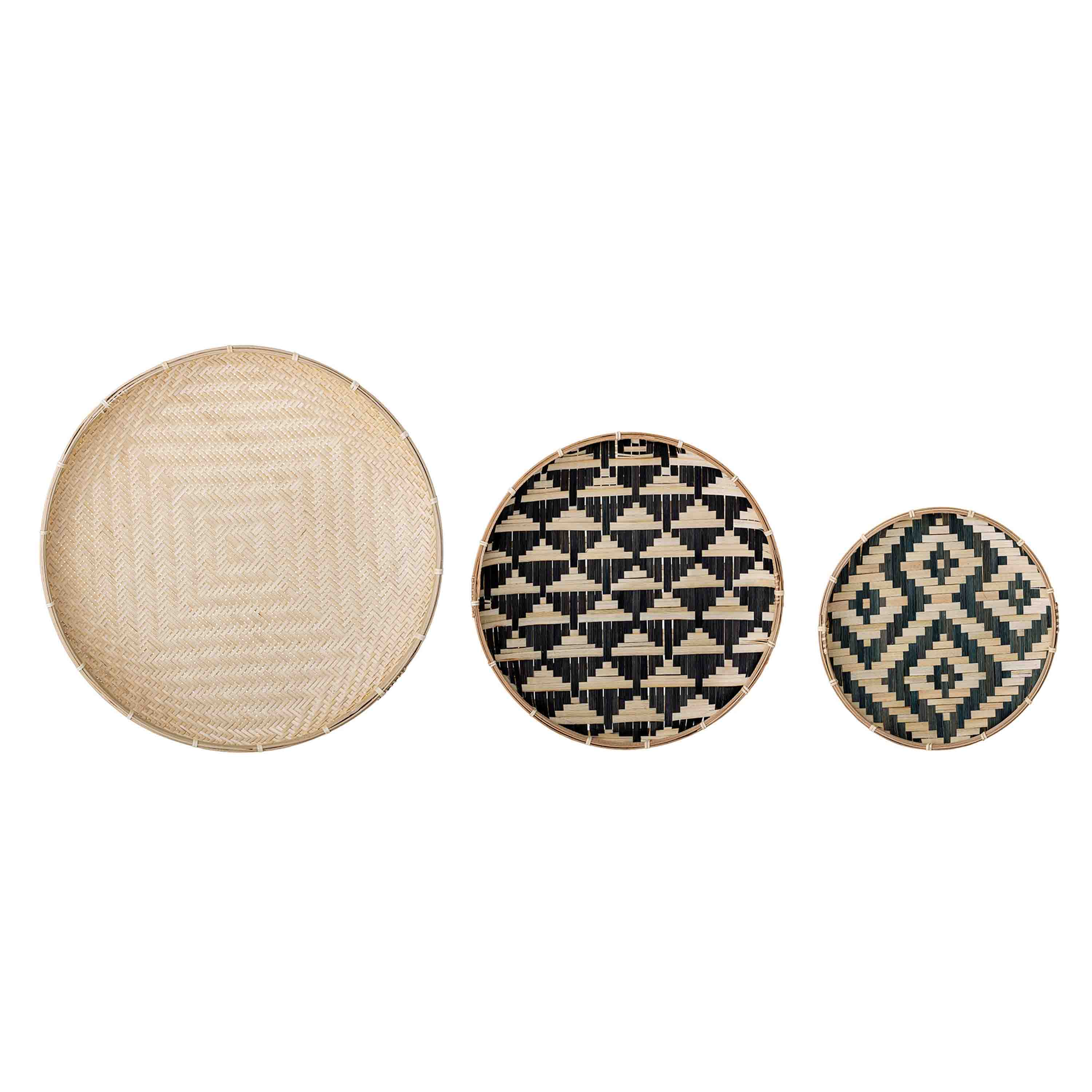 Bloomingville Wanddekoration Sasi 3er-Set Schwarz Bloomingville Wanddekoration Sasi 3er-Set Schwarz