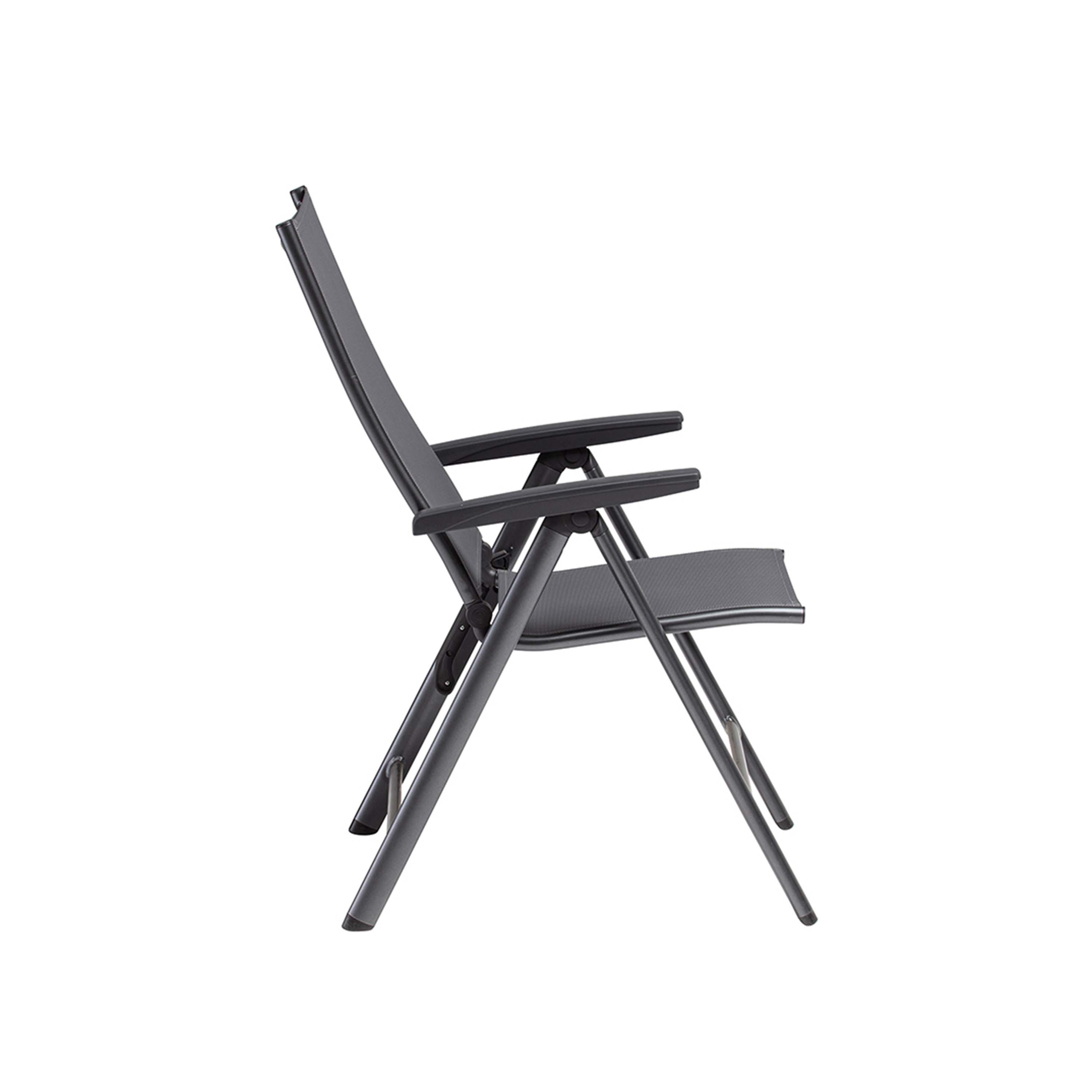 Kettler Gartensessel Cirrus Silver-Line Multipositionssessel Anthrazit/Anthrazit-Grau