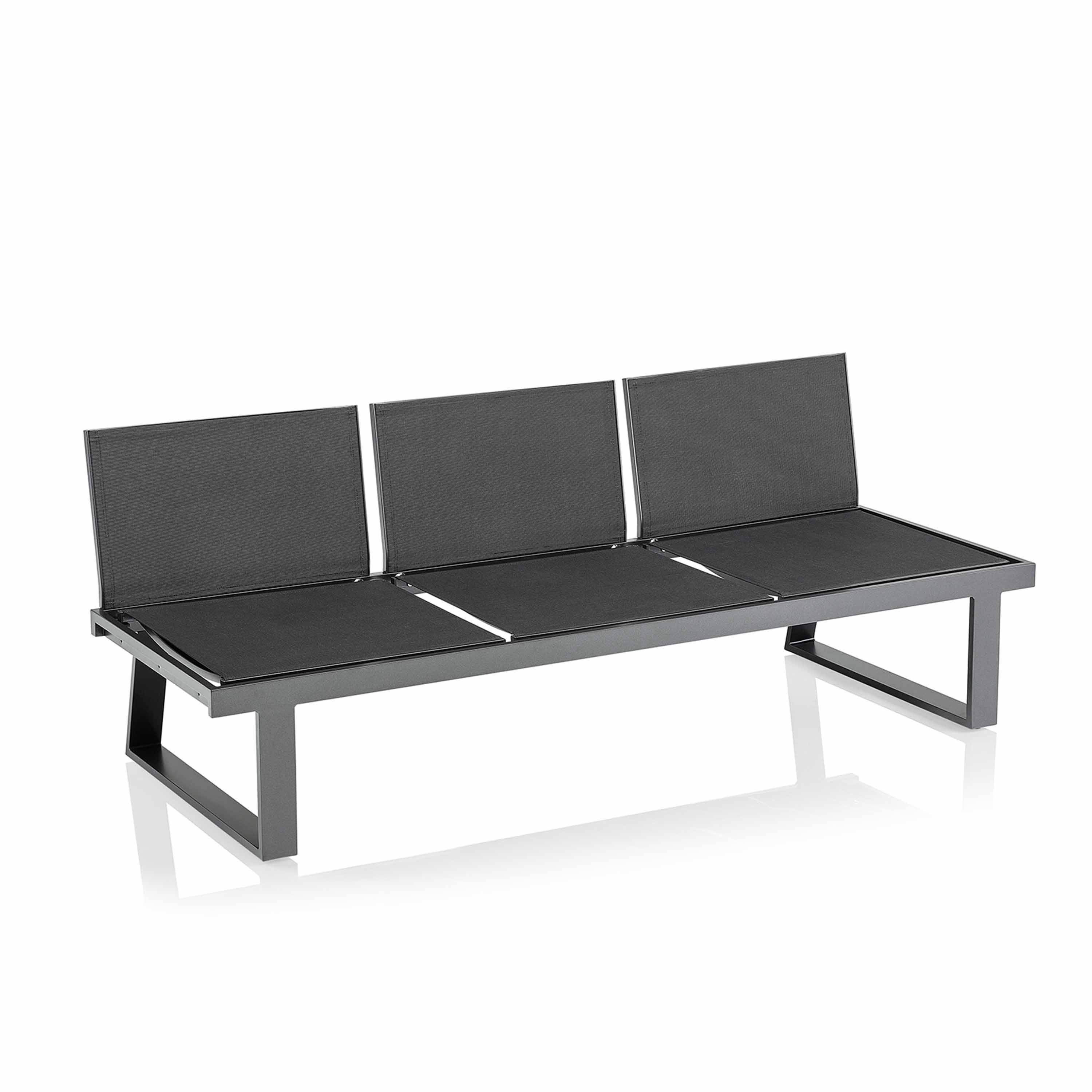 Kettler Gartensofa Rasmus Modular 3er-Sitzer Anthrazit/Charcoal