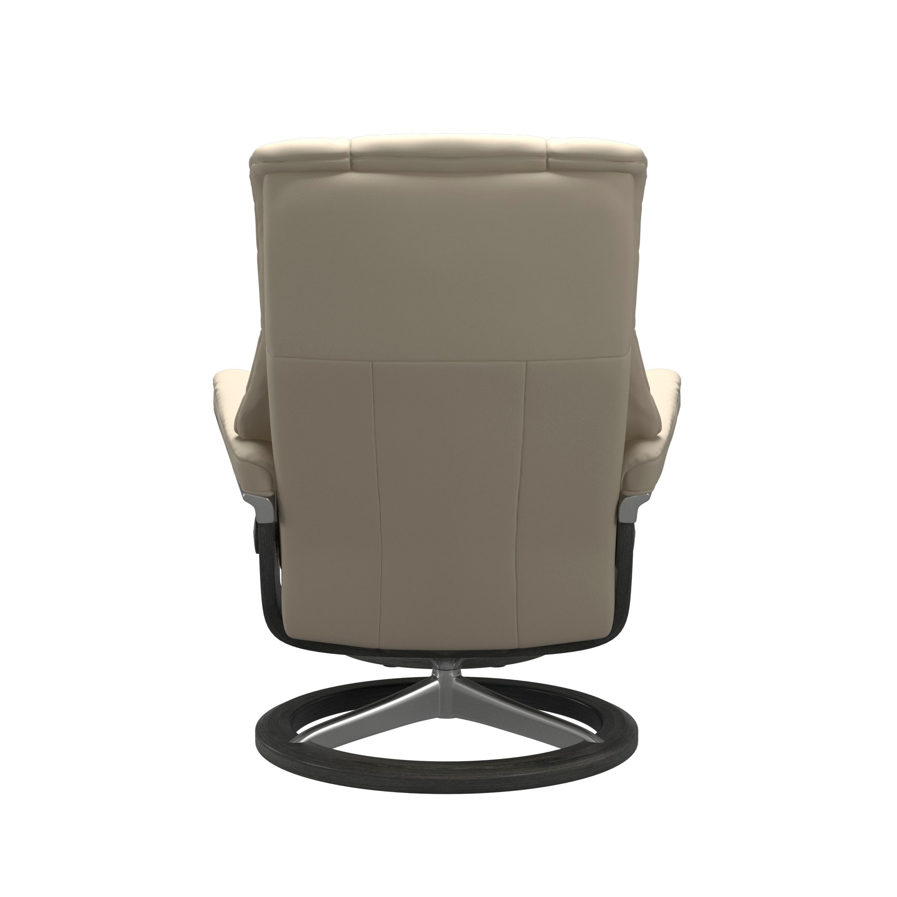 Stressless Mayfair Signature Sessel mit Hocker M Leder Batick Cream Grau Chrom