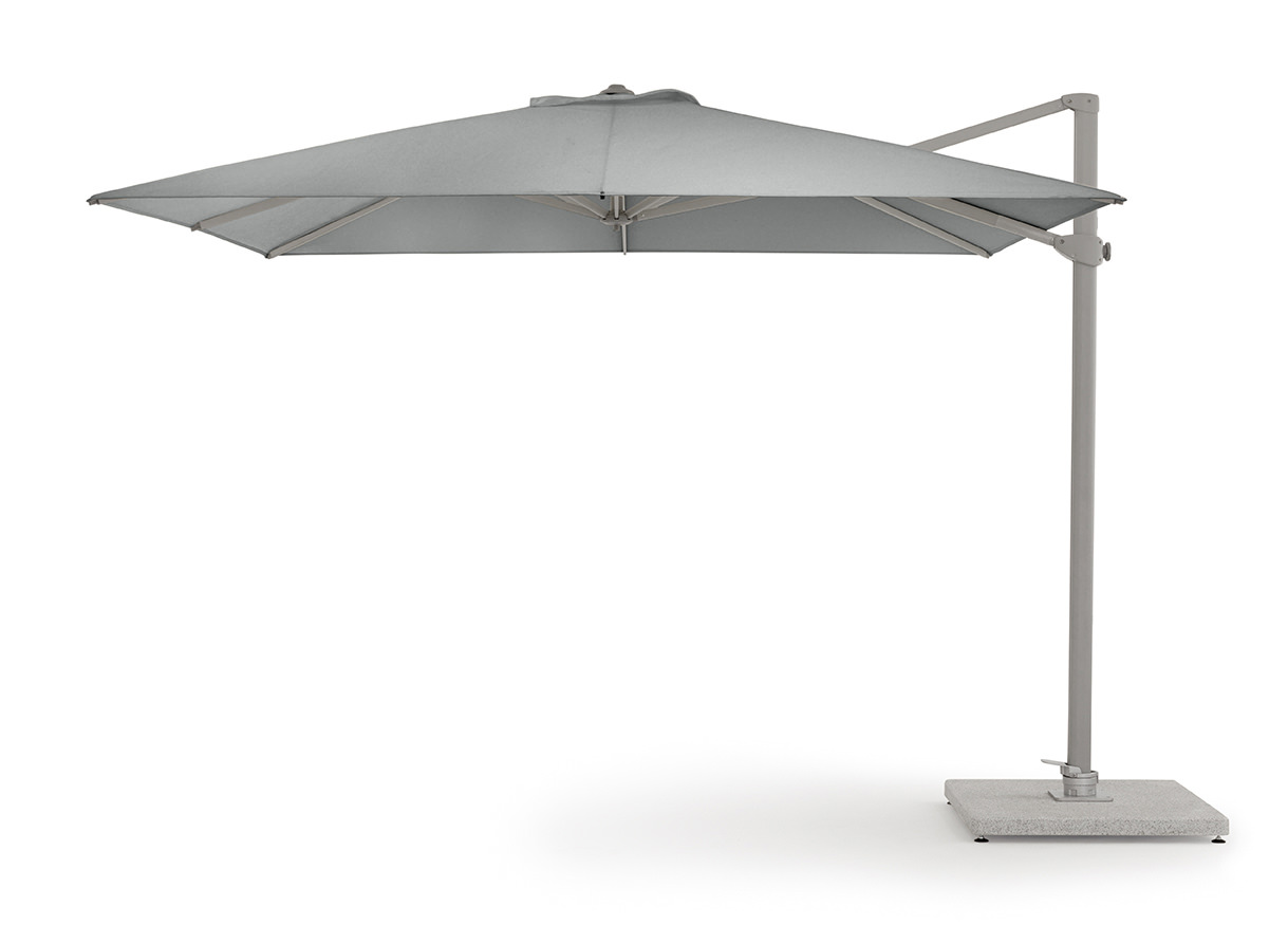 Weishäupl Sonnenschirm Freiarmschirm 300x300 cm Grau