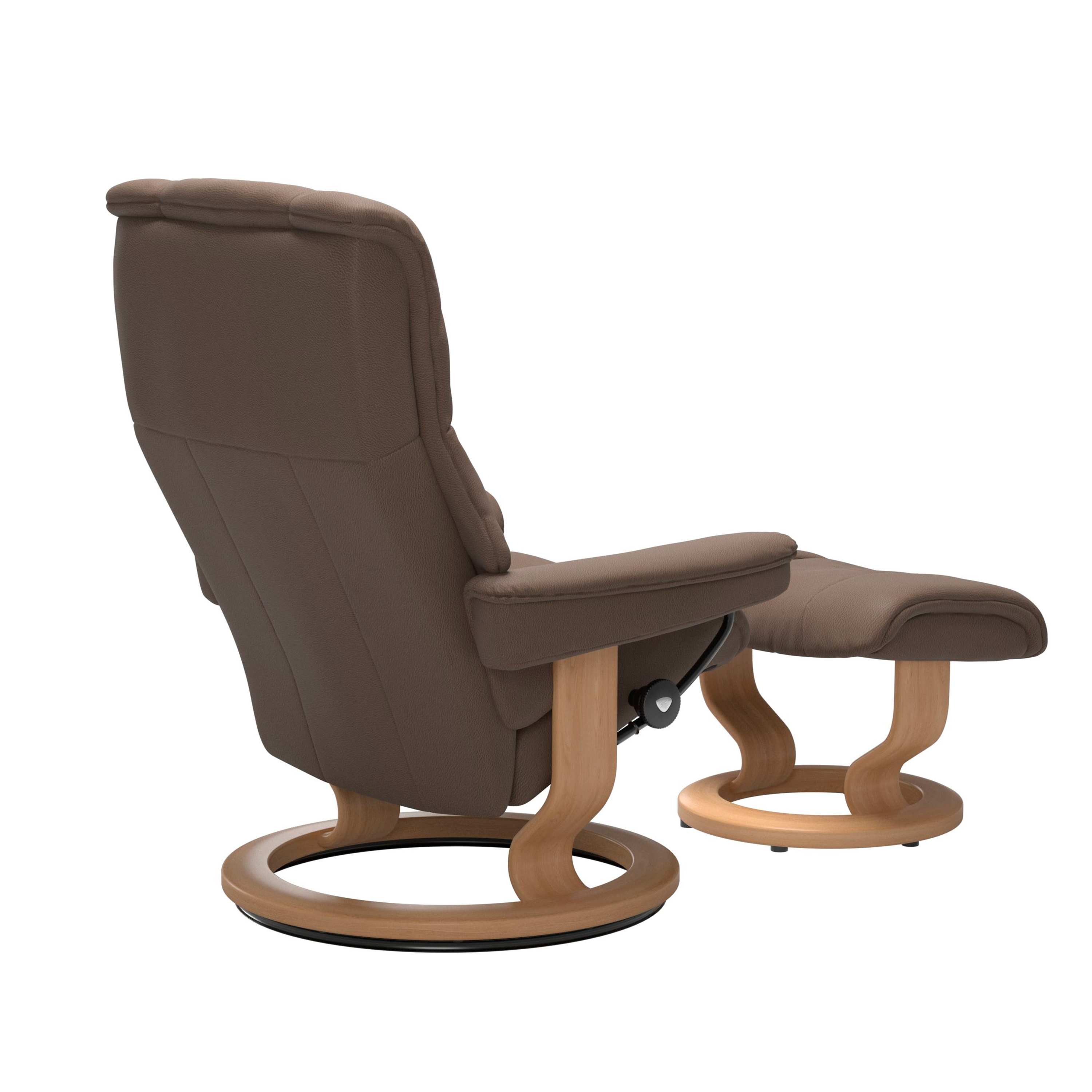 Stressless Mayfair Classic Sessel mit Hocker L Leder Batick Mole Eiche 