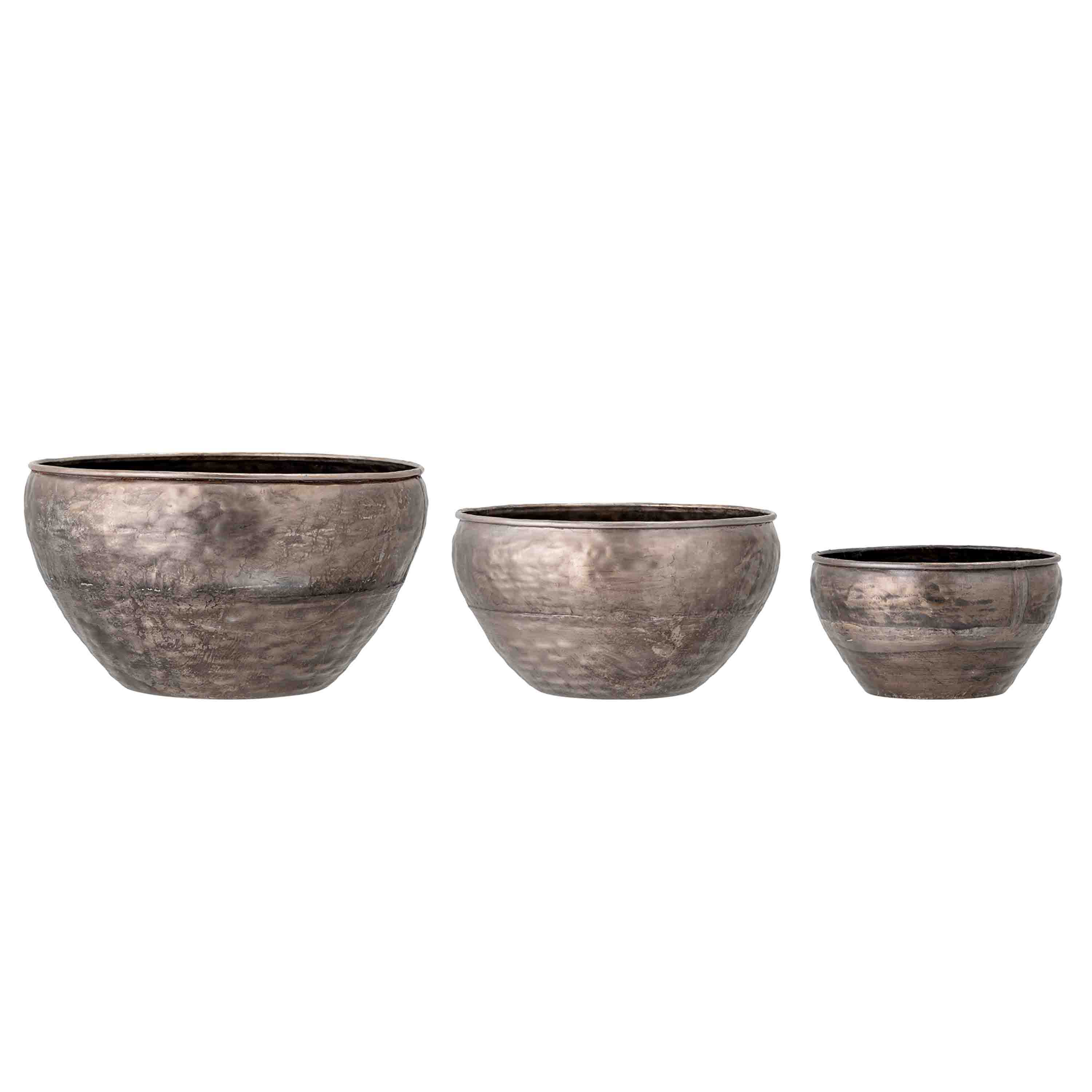 Bloomingville Blumentopf Ilinca 3er-Set Bronze