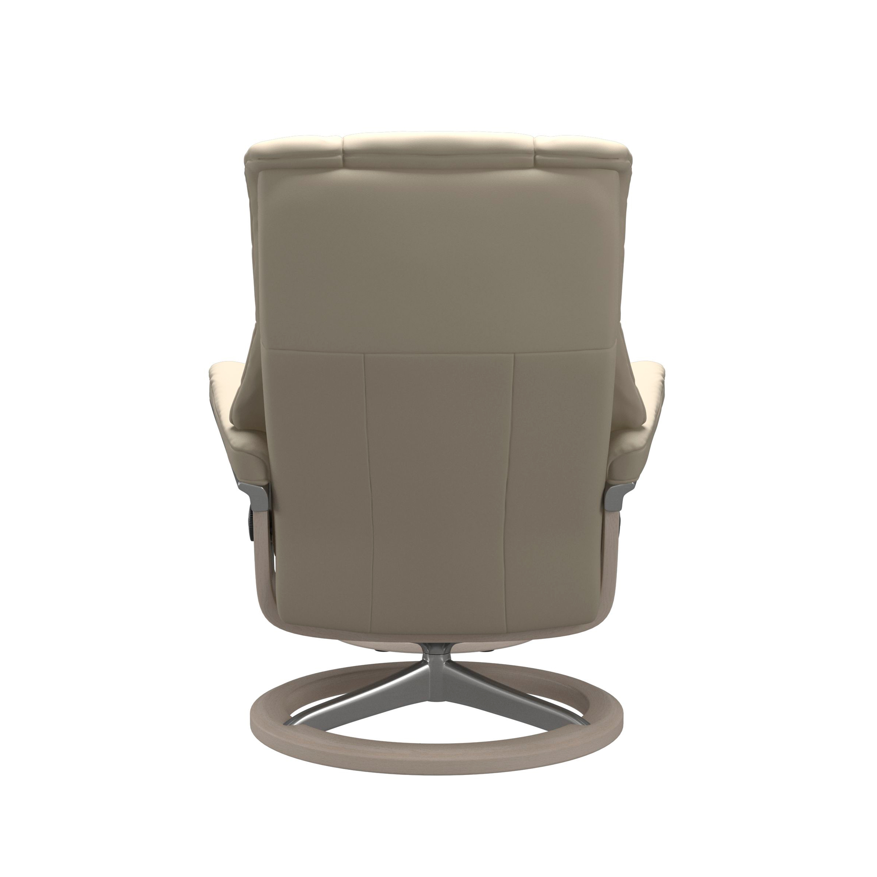 Stressless Mayfair Signature Sessel mit Hocker M Leder Batick Cream Whitewash Chrom