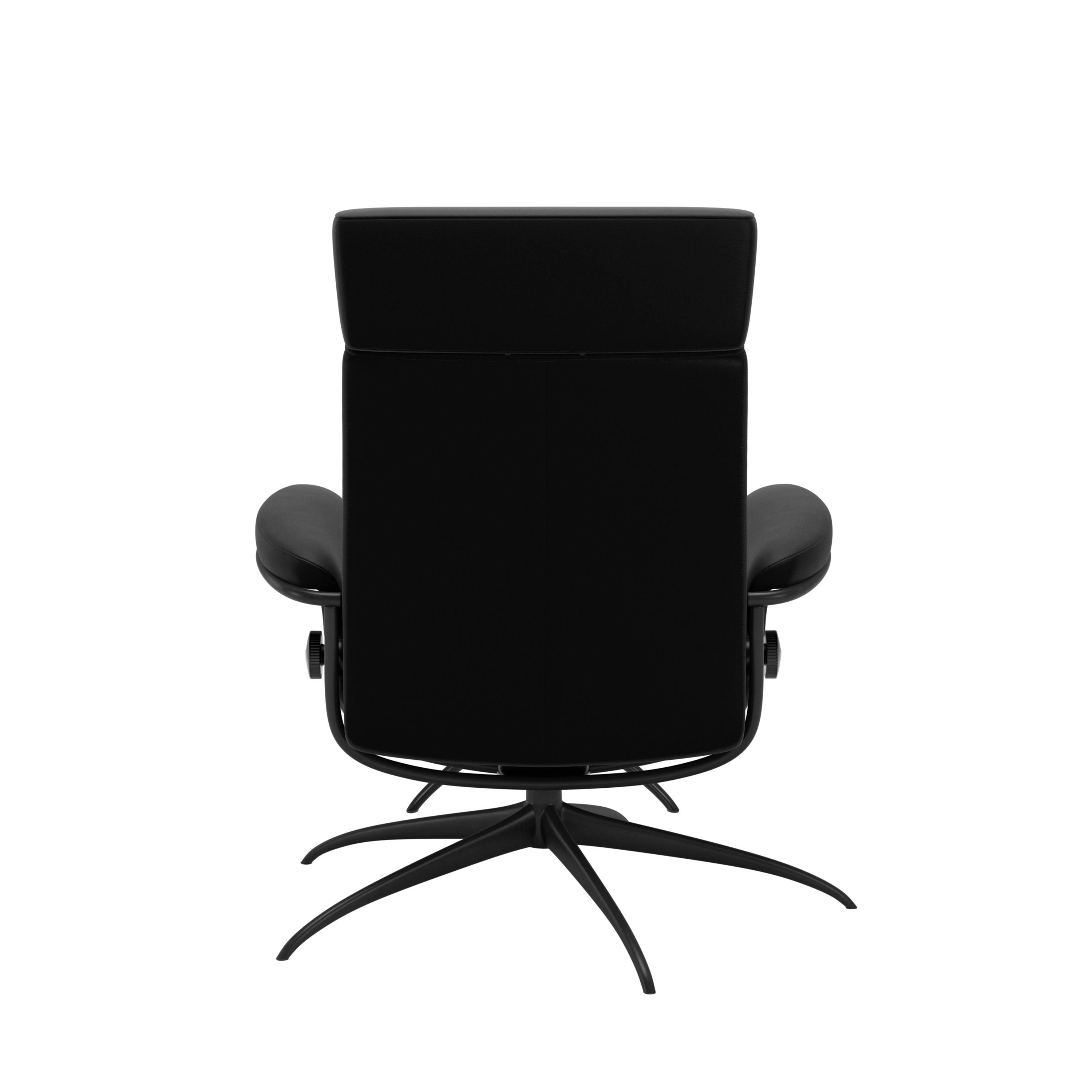 Stressless Tokyo Star-Gestell verstellbare Kopfstütze M Leder Paloma Black Mattschwarz