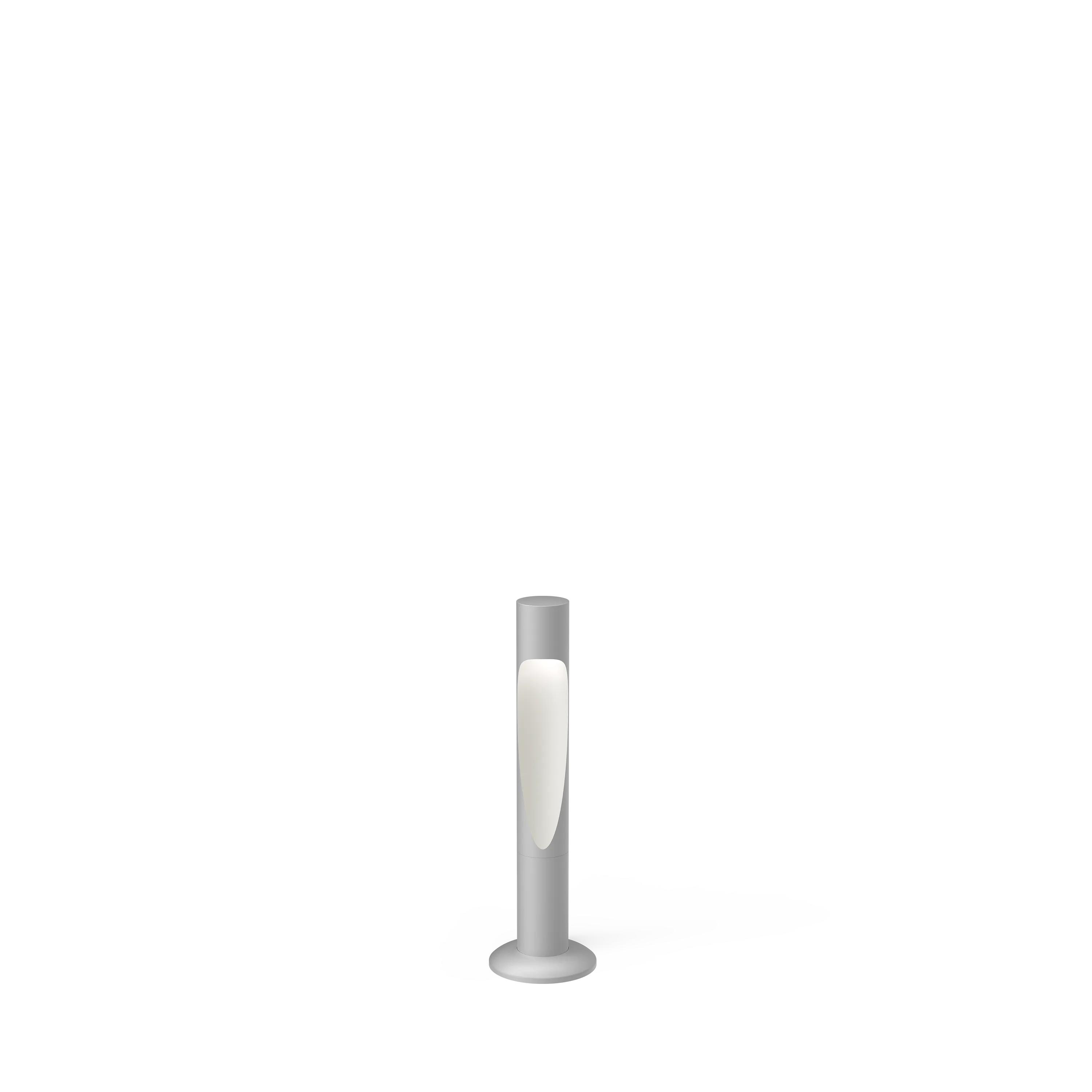 Louis Poulsen Pollerleuchte Flindt Garden Short Aluminiumfarben Struktur