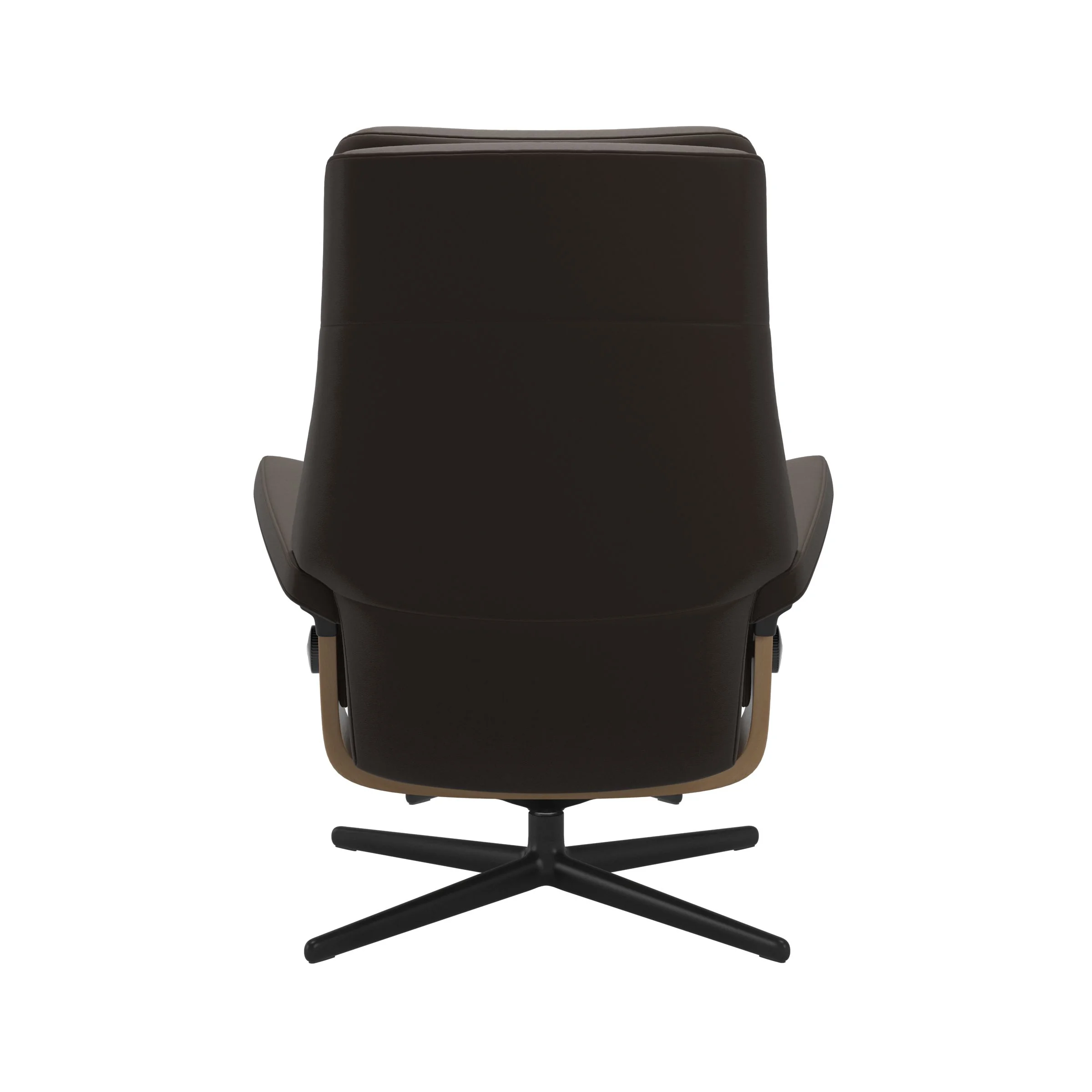 Stressless Paul Cross Sessel mit Hocker M Leder Batick Eiche Mattschwarz