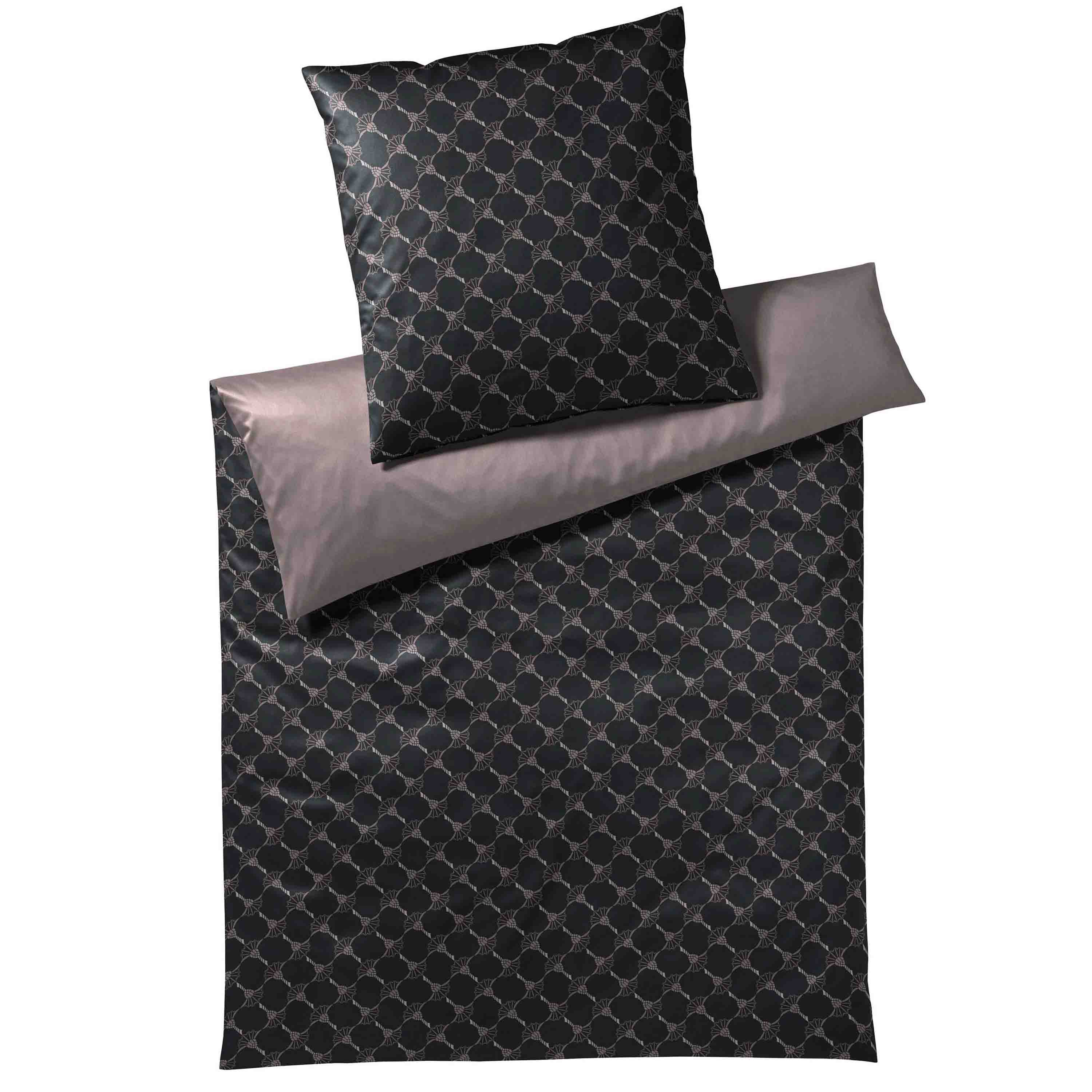 Joop! Bettwäsche Cornflower Double 135/200 - 80/80 Shiny Black