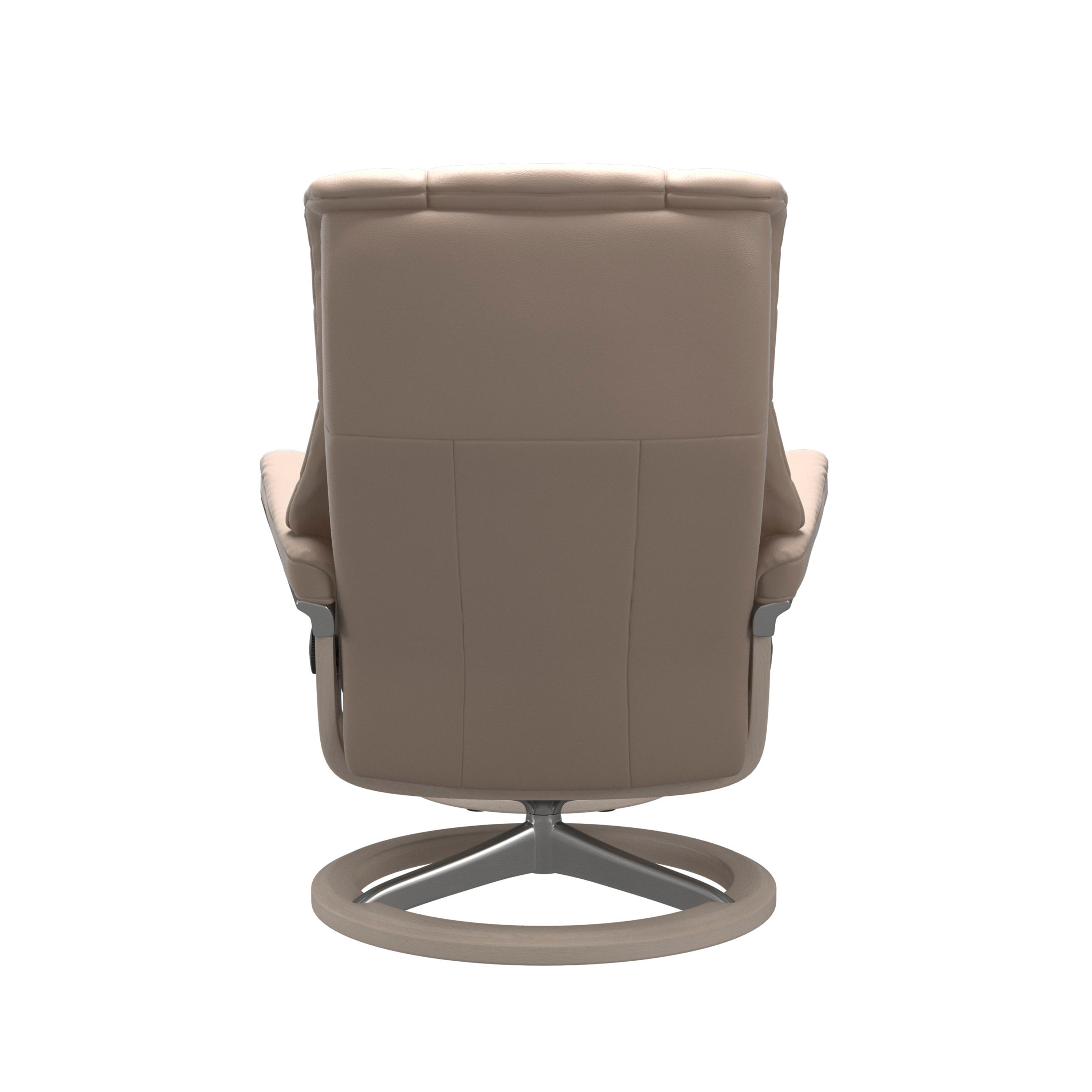 Stressless Mayfair Signature Sessel mit Hocker M Leder Cori Vanilla Whitewash Chrom