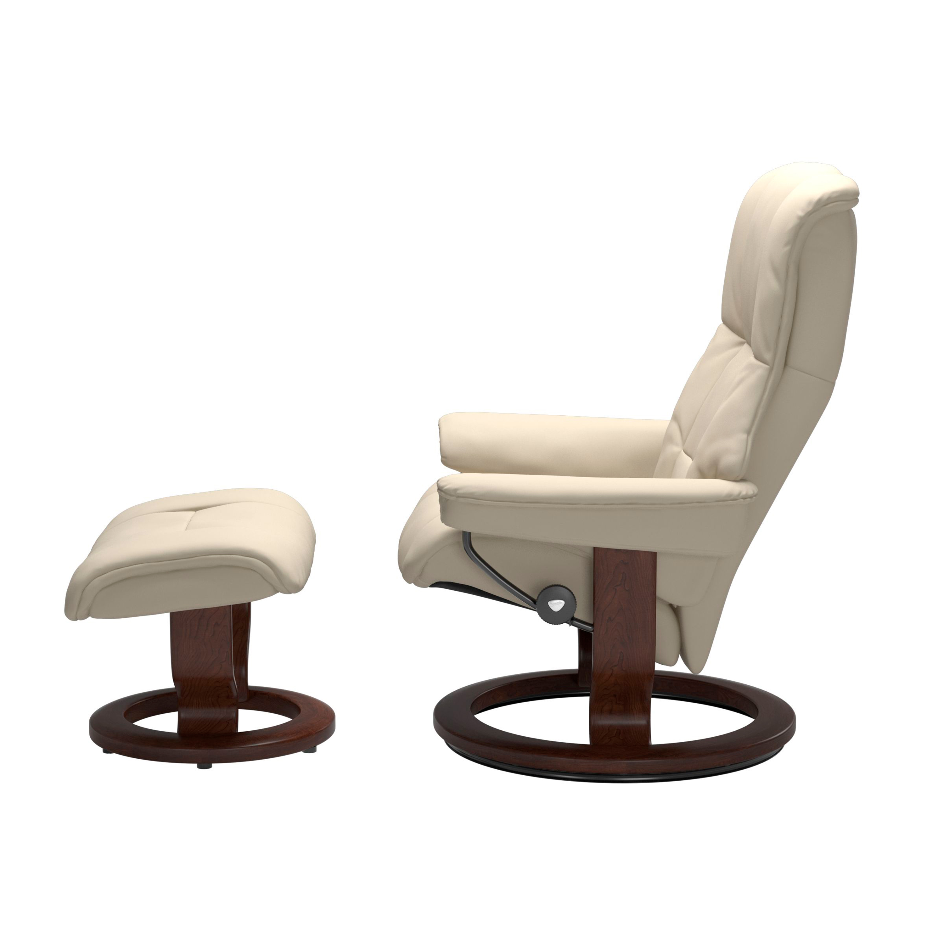 Stressless Mayfair Classic Sessel mit Hocker M Leder Batick Cream Braun 