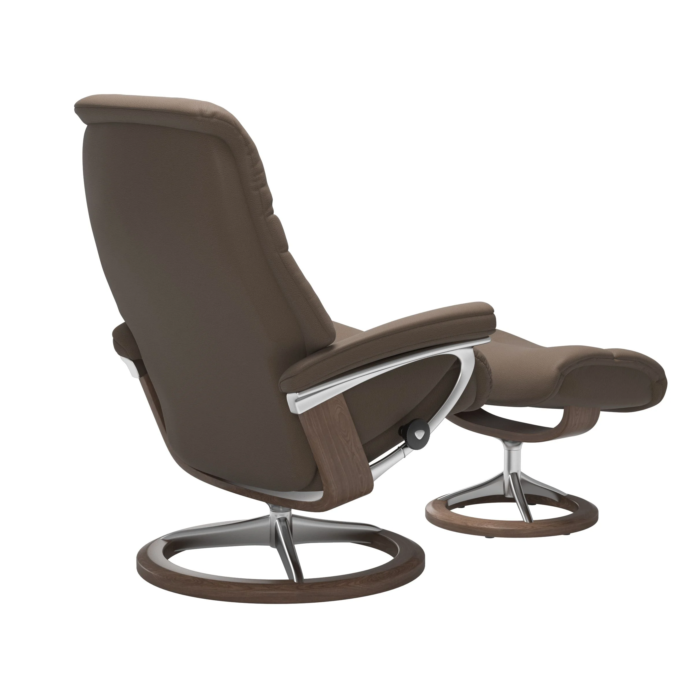 Stressless Sunrise Signature Sessel mit Hocker M Leder Batick Mole Walnuss Chrom