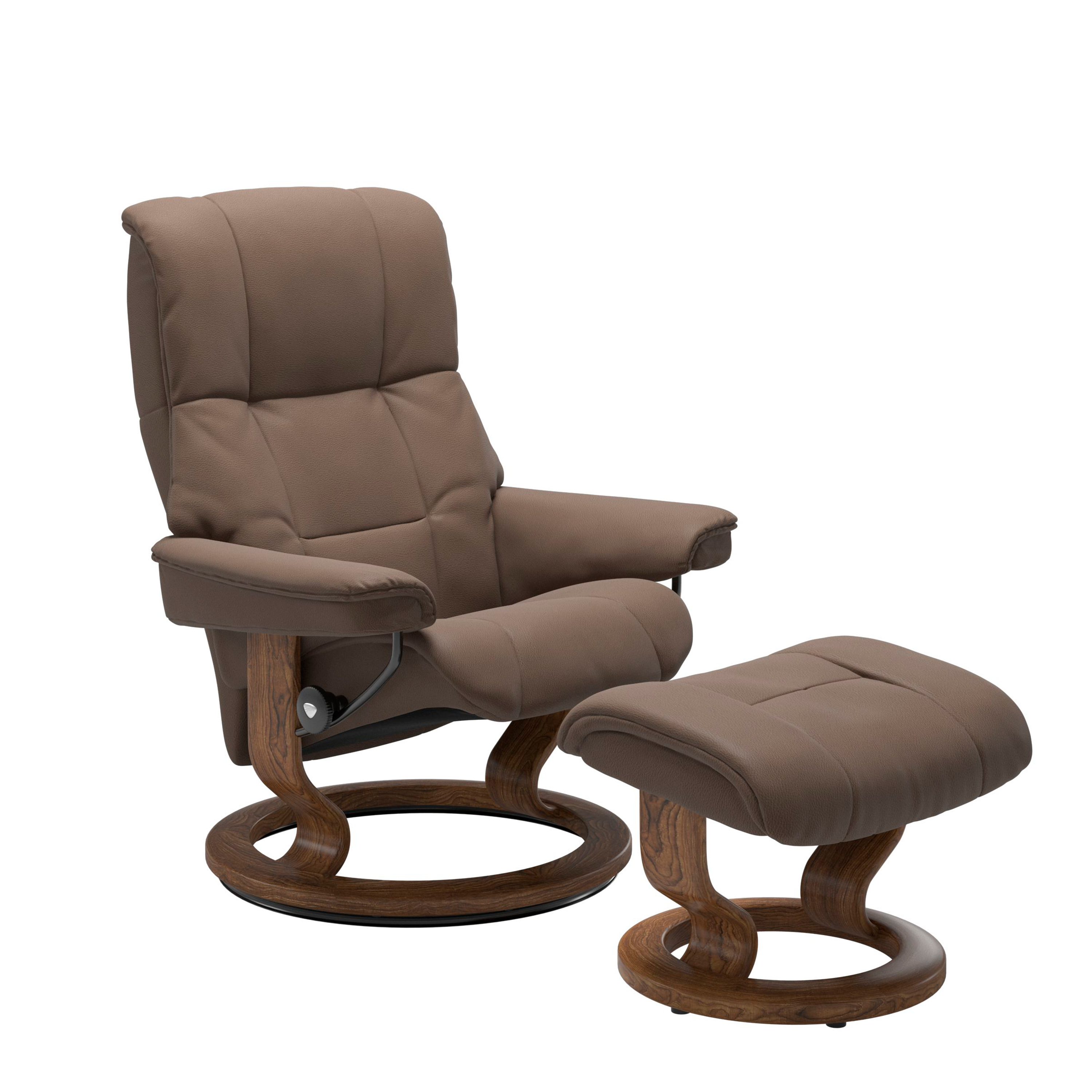 Stressless Mayfair Classic Sessel mit Hocker L Leder Batick Mole Teak 