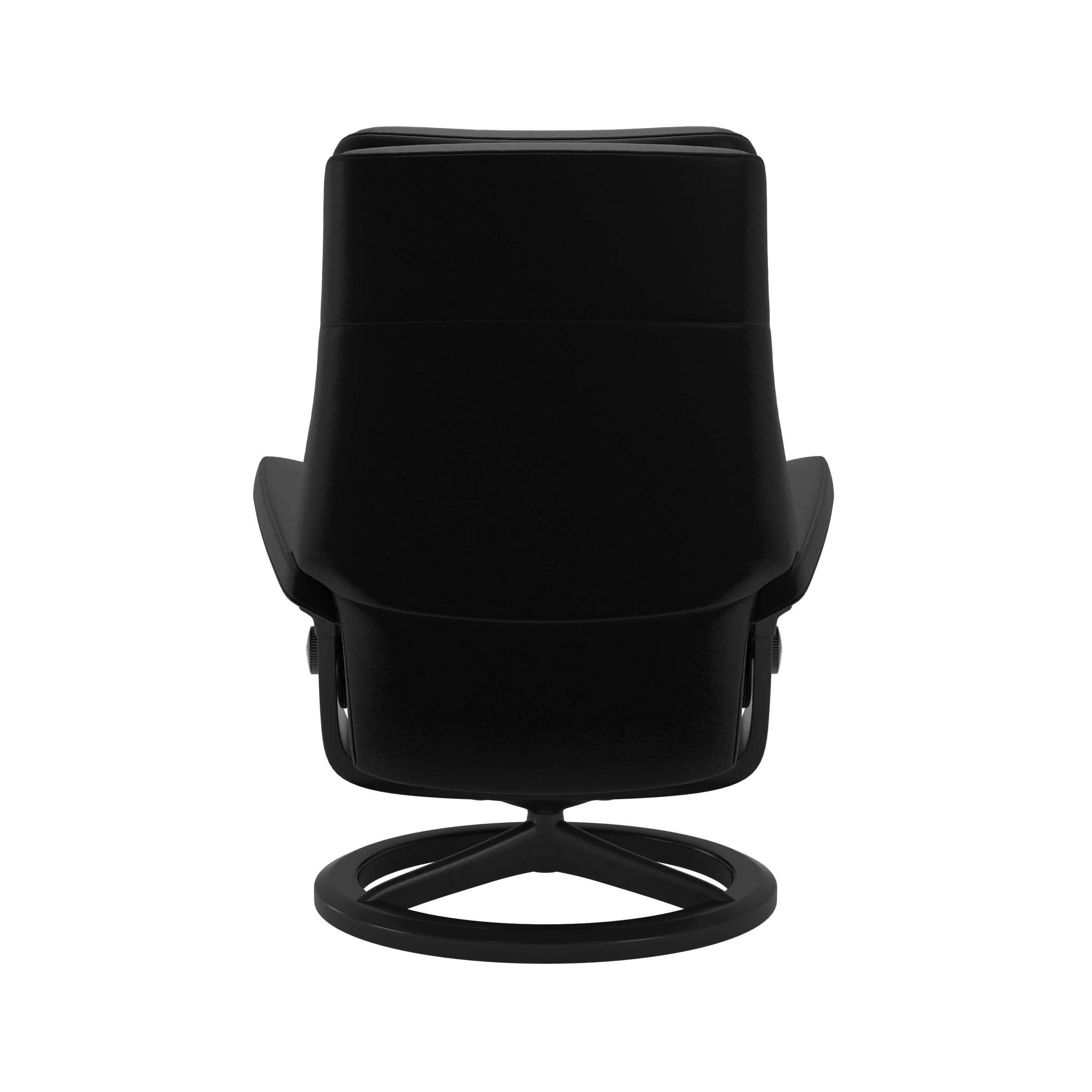 Stressless Paul Signature Sessel mit Hocker M Leder Batick Black Schwarz Mattschwarz