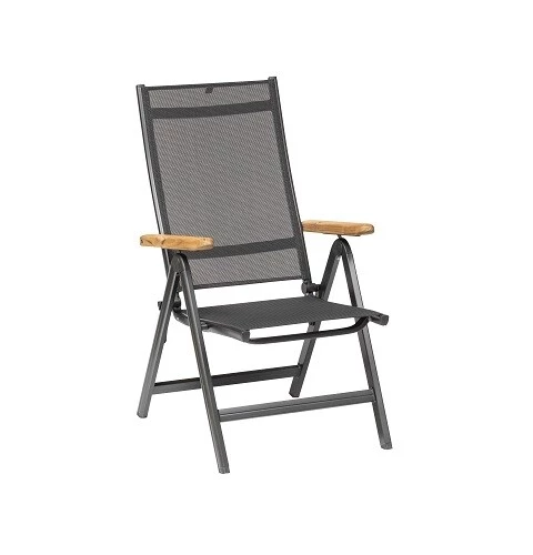 Kettler Gartenstuhl mit Armlehne Granada Anthrazit
