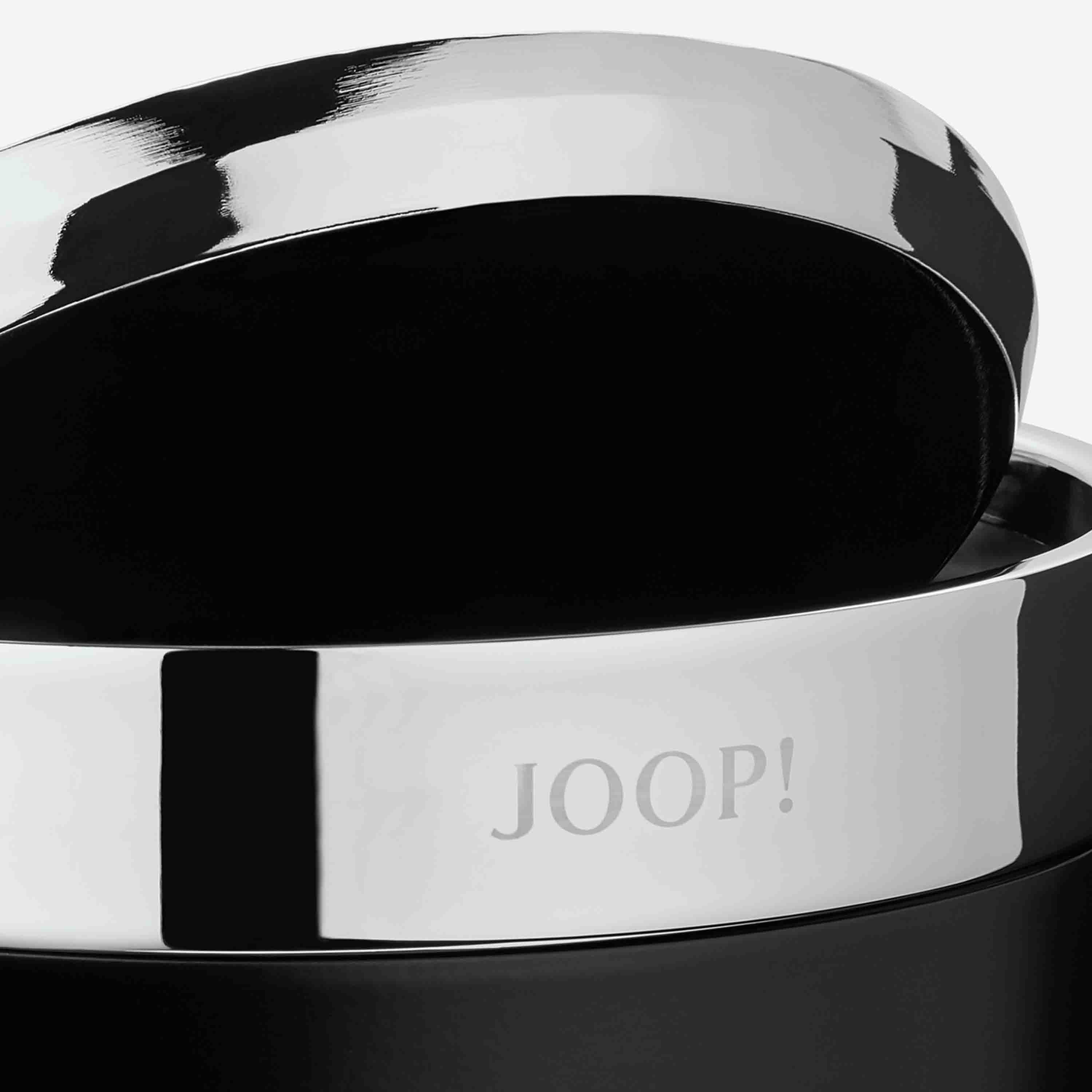 Joop! Badeimer Chromeline mit Schwingdeckel Chrom Schwarz