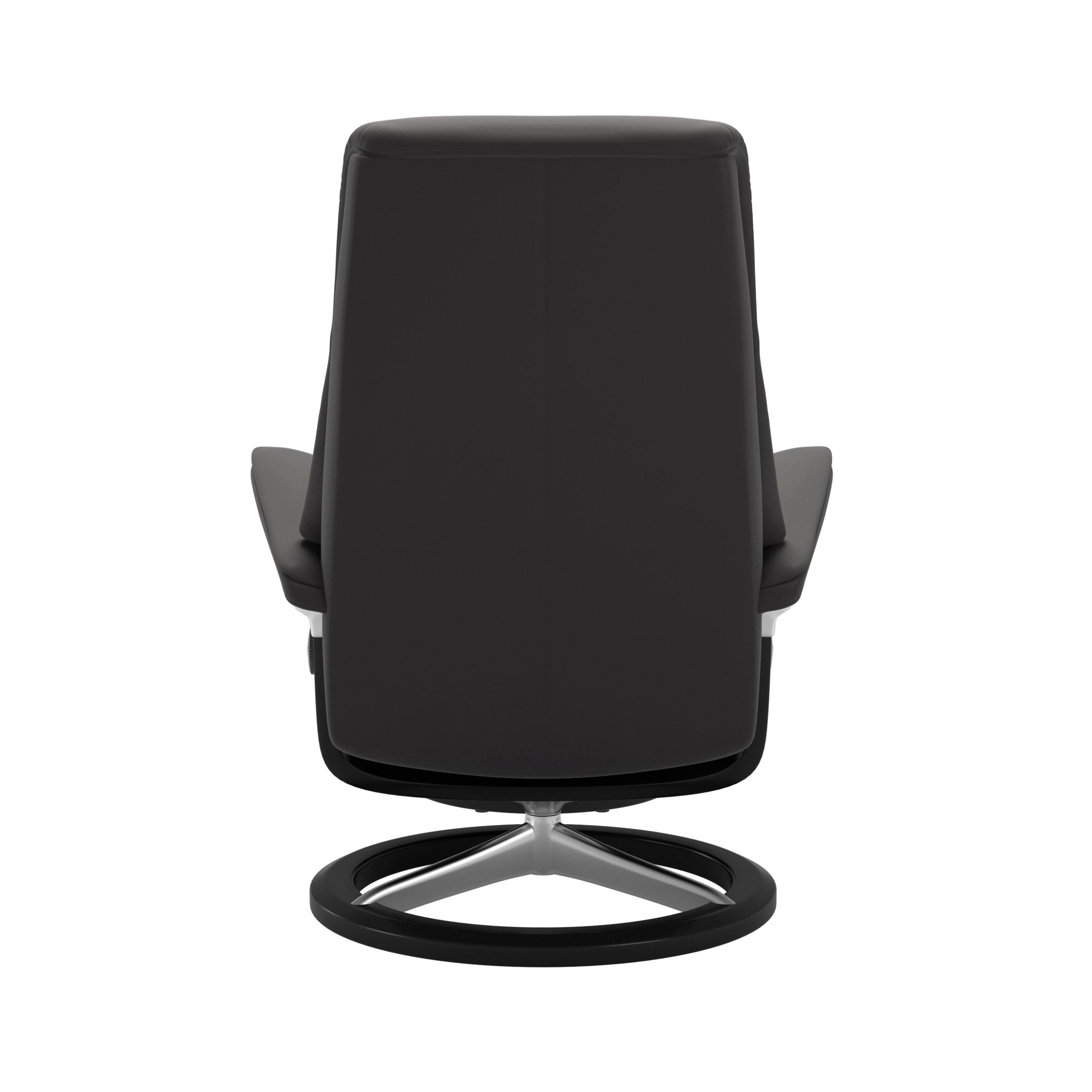 Stressless View Signature Sessel mit Hocker M Leder Paloma Rock Schwarz Chrom