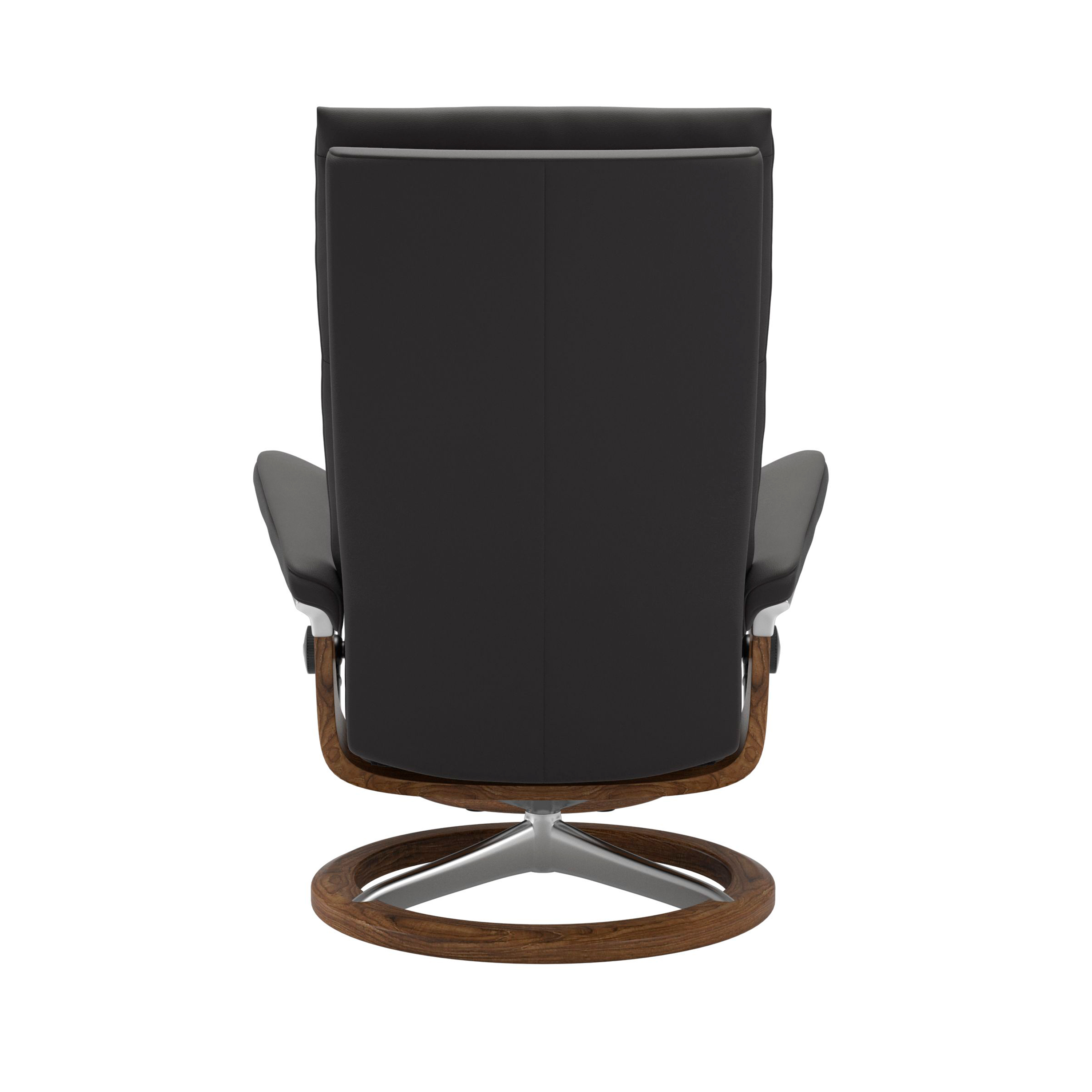 Stressless Aura Signature Sessel mit Hocker M Leder Paloma Rock Teak Chrom