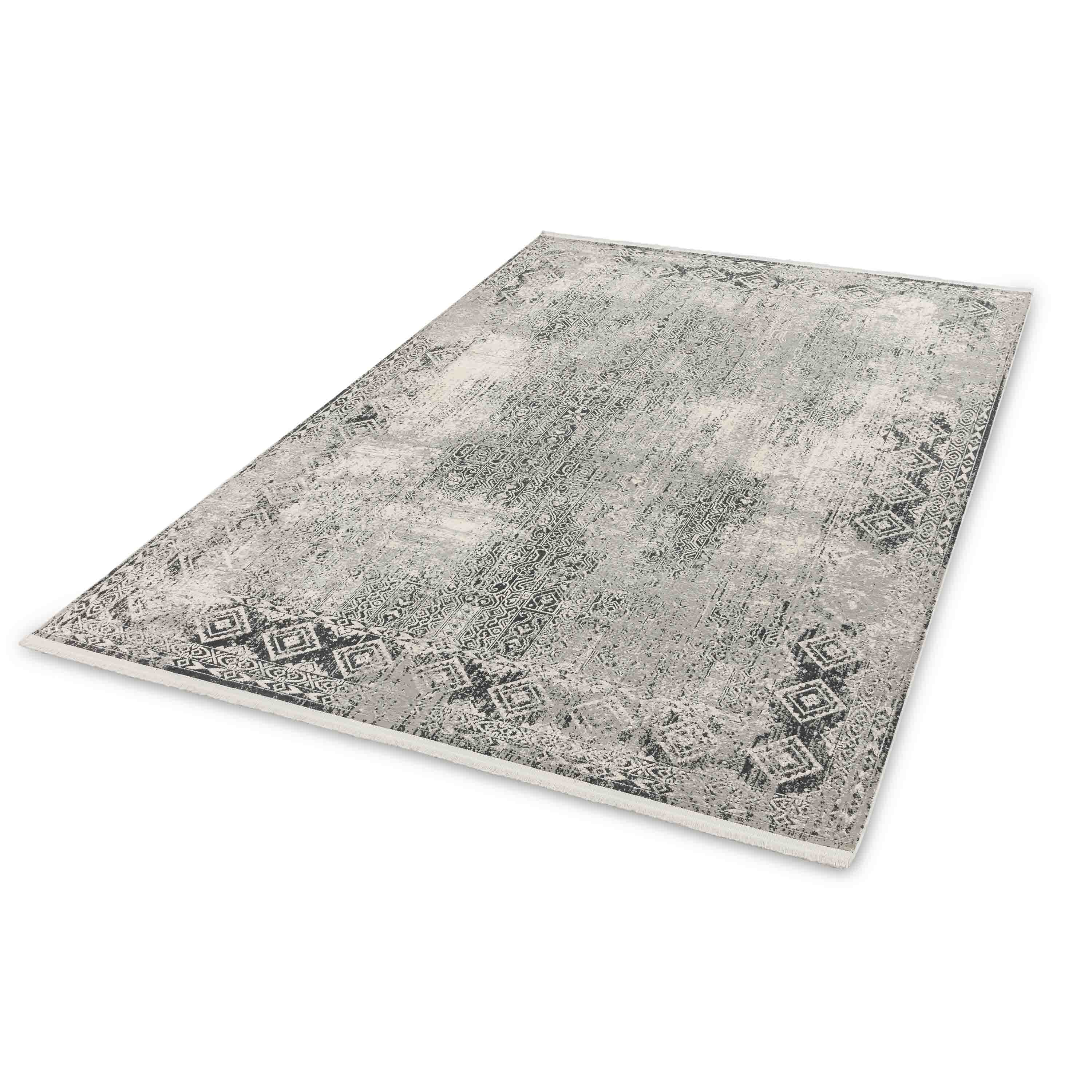 Astra Teppich Positano 80x150 cm Grau Creme Bordüre