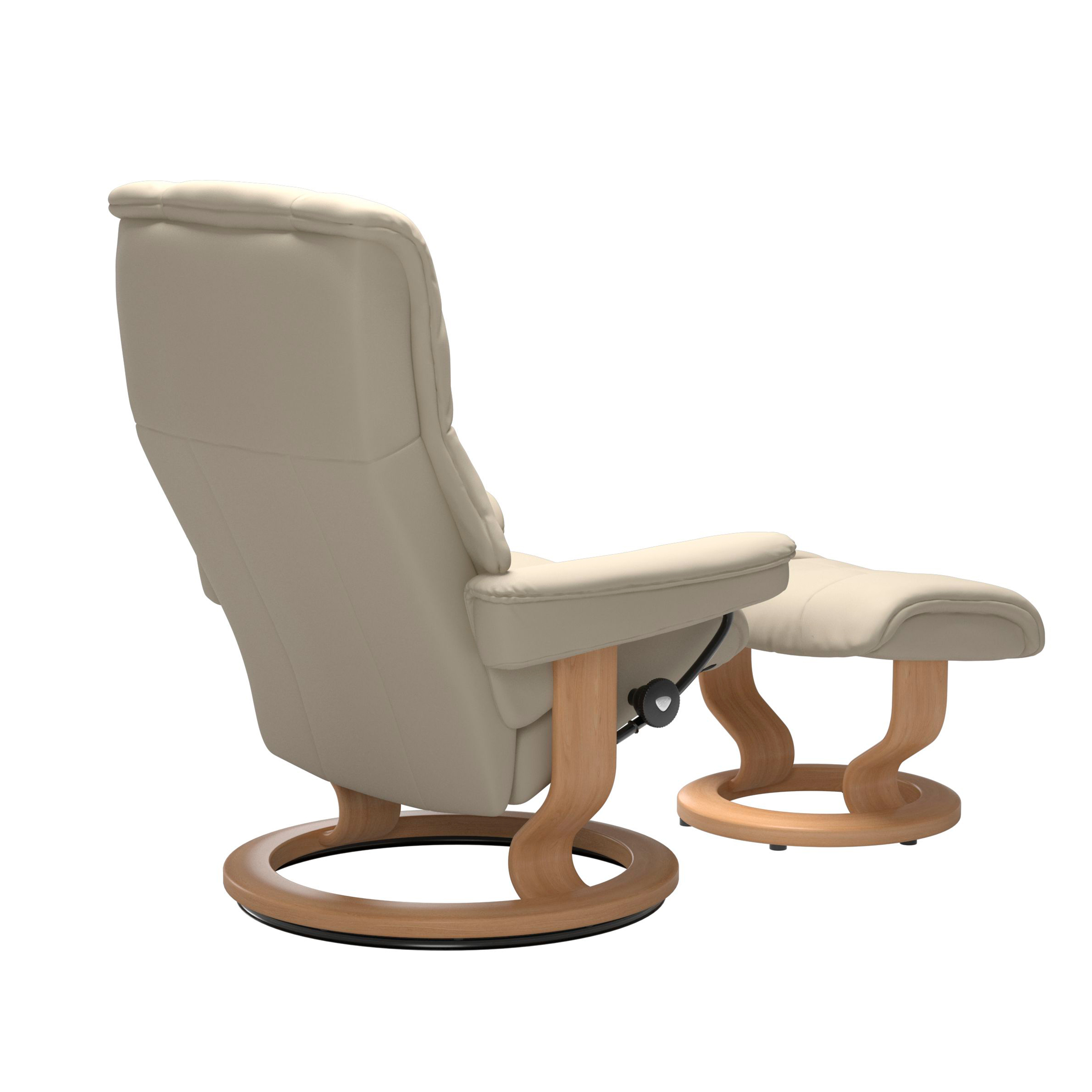 Stressless Mayfair Classic Sessel mit Hocker M Leder Batick Cream Eiche 