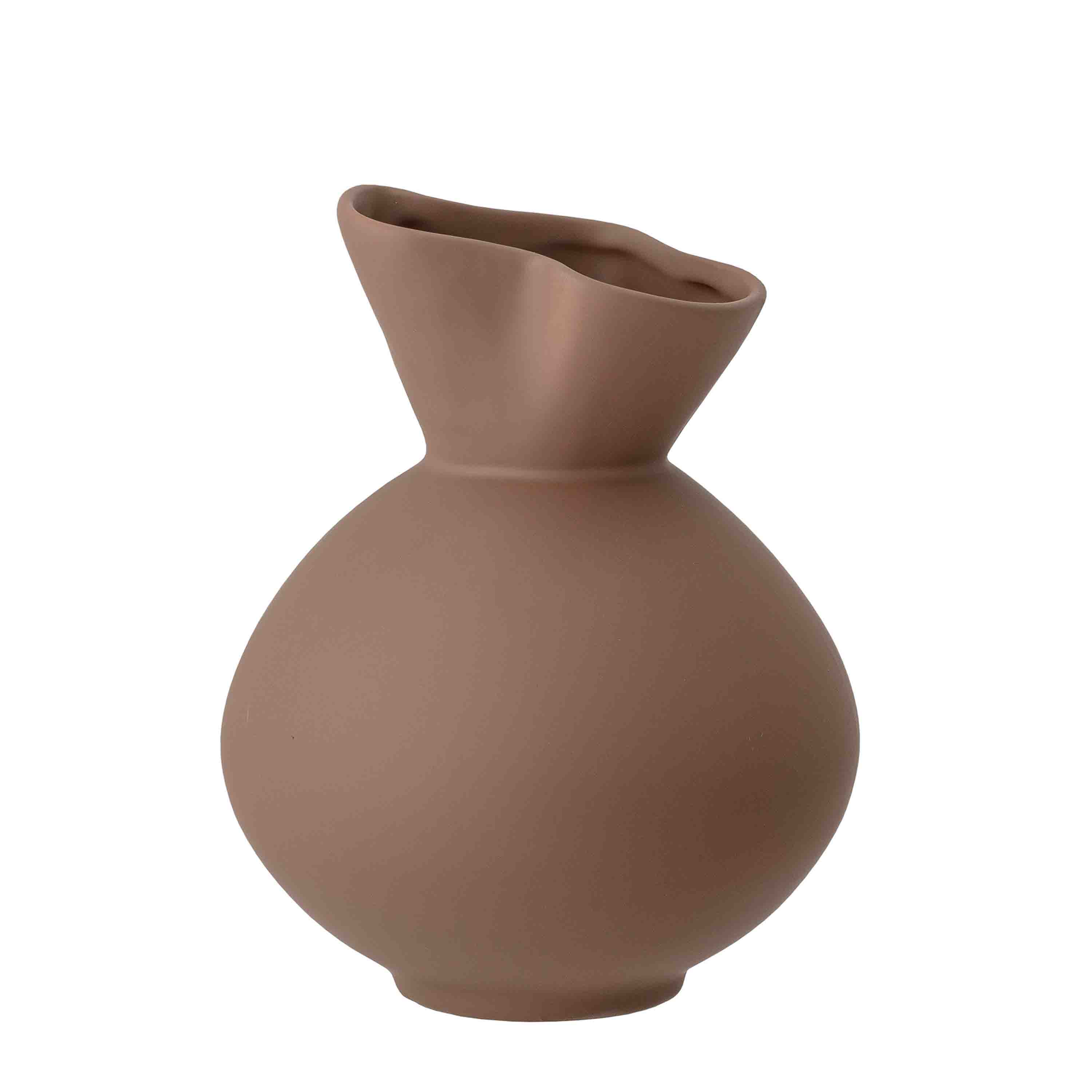 Bloomingville Dekovase Nicita Rund Braun Bloomingville Dekovase Nicita Rund Braun