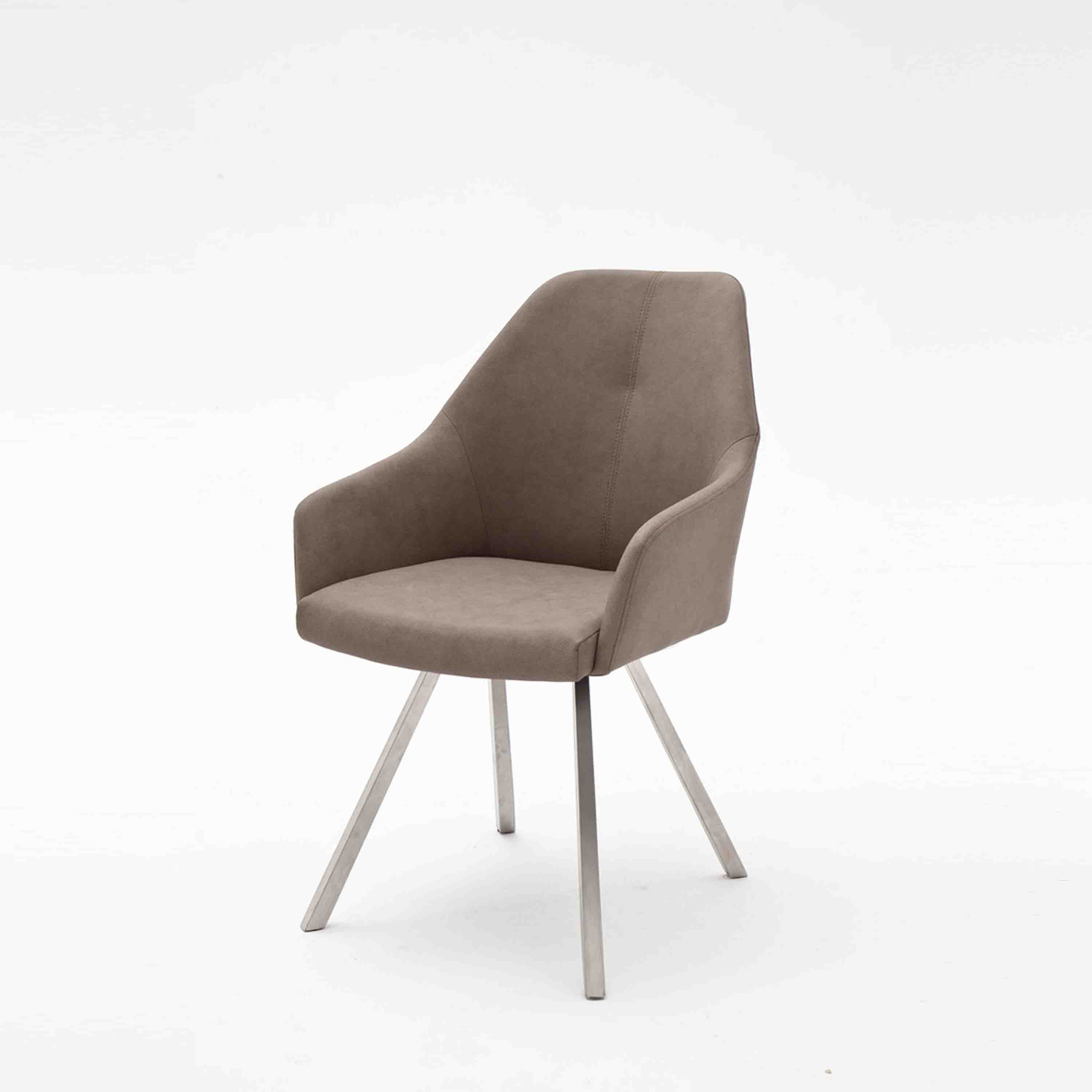 MCA Furniture 4-Fuß-Stuhl Madita 2er-Set Taupe