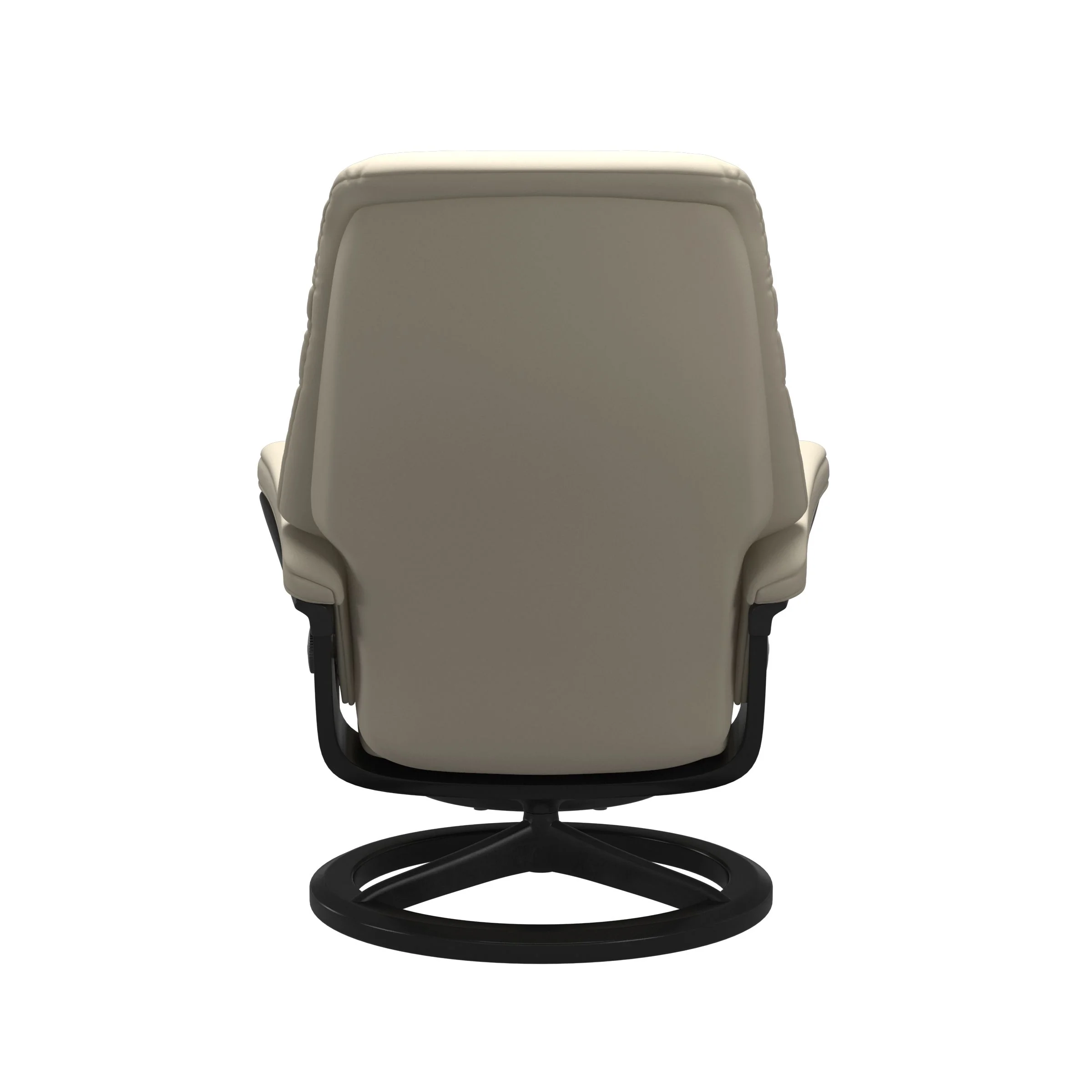 Stressless Sunrise Signature Sessel mit Hocker M Leder Batick Cream Schwarz Mattschwarz